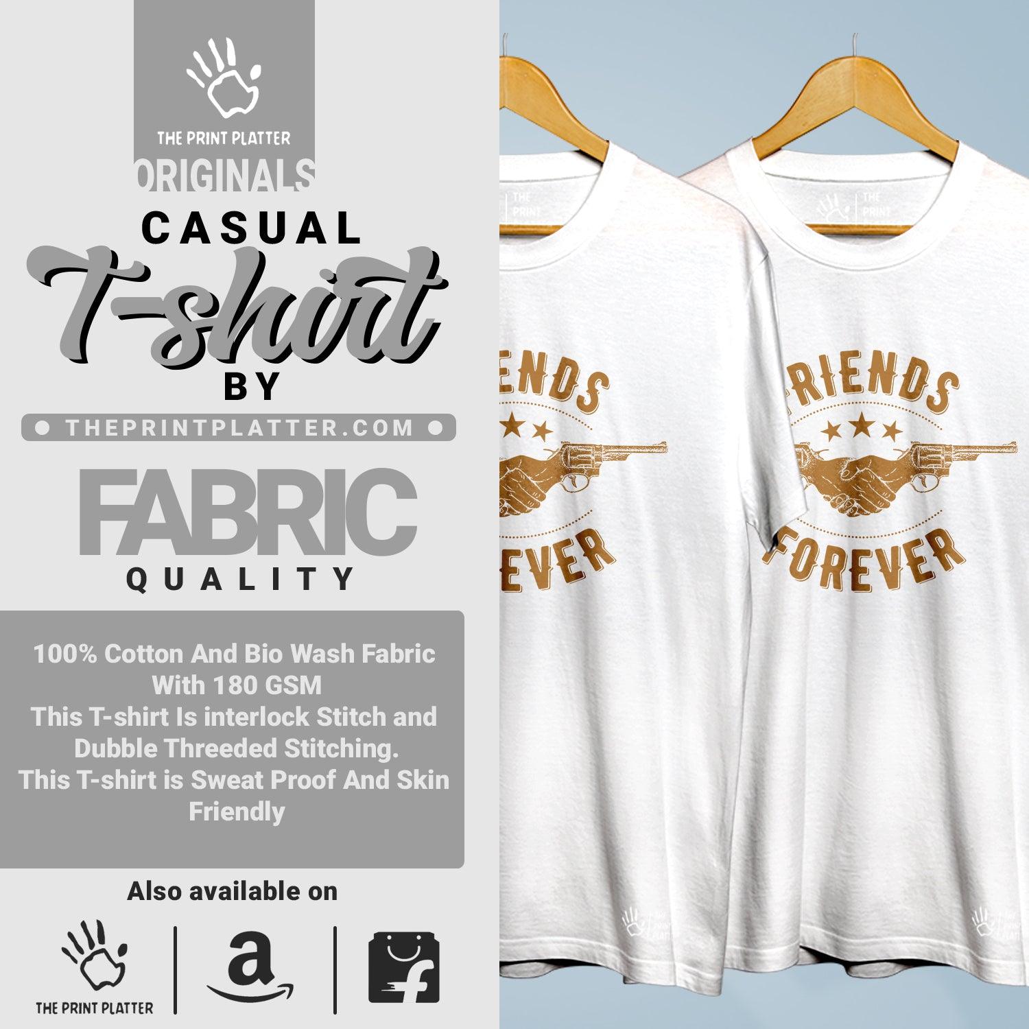 Friends Forever Cotton Bio Wash 180gsm T-shirt | 3Combo-FriendshipDay-9-FF