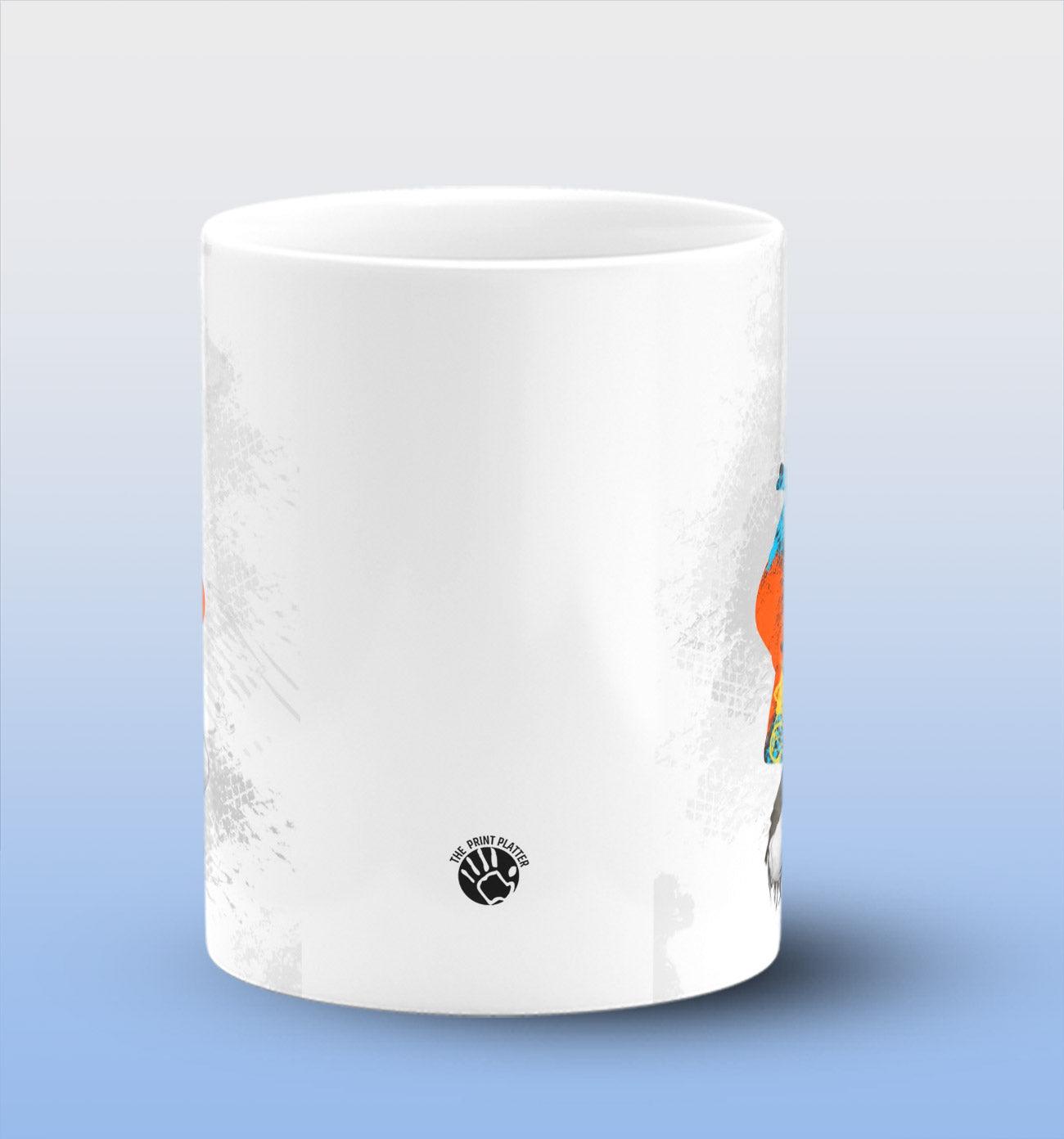 Dev Majha Vithu Savla White Ceramic Coffee Mug 330 ml, Microwave & Dishwasher Safe| CM-16