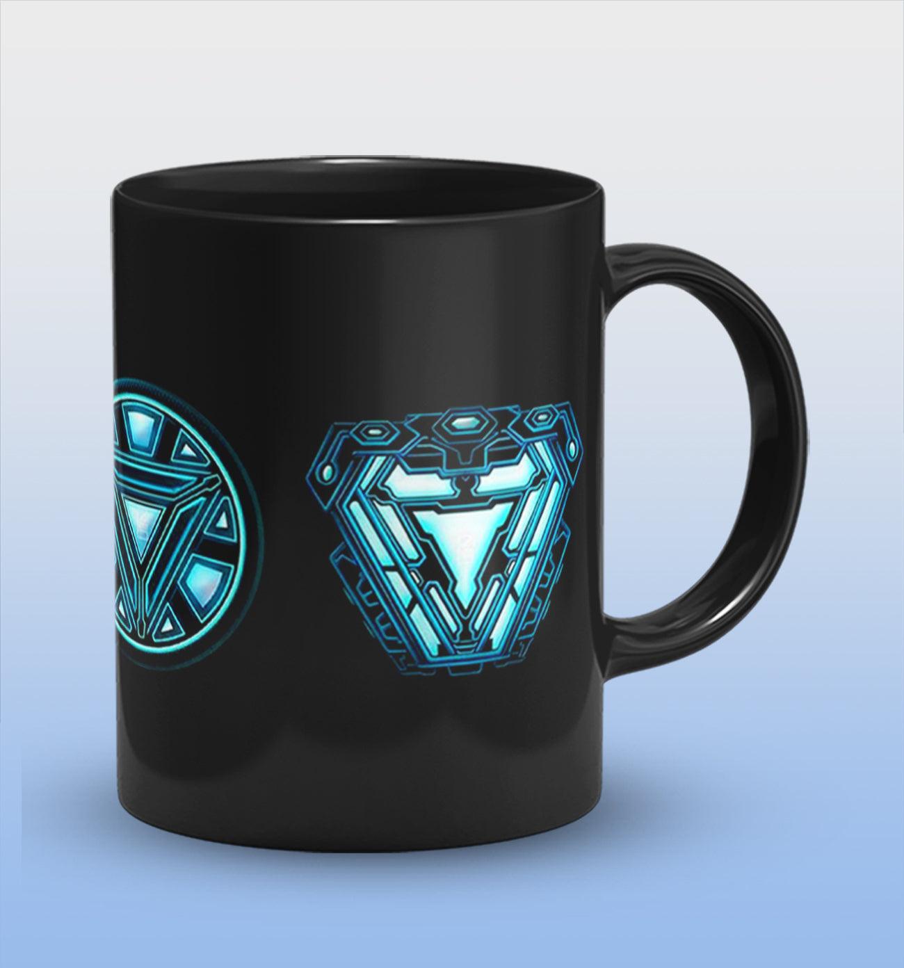 Arc Reactor Full Black Cermic Coffee Mug 330 ml, Microwave & Dishwasher Safe| CM-R193