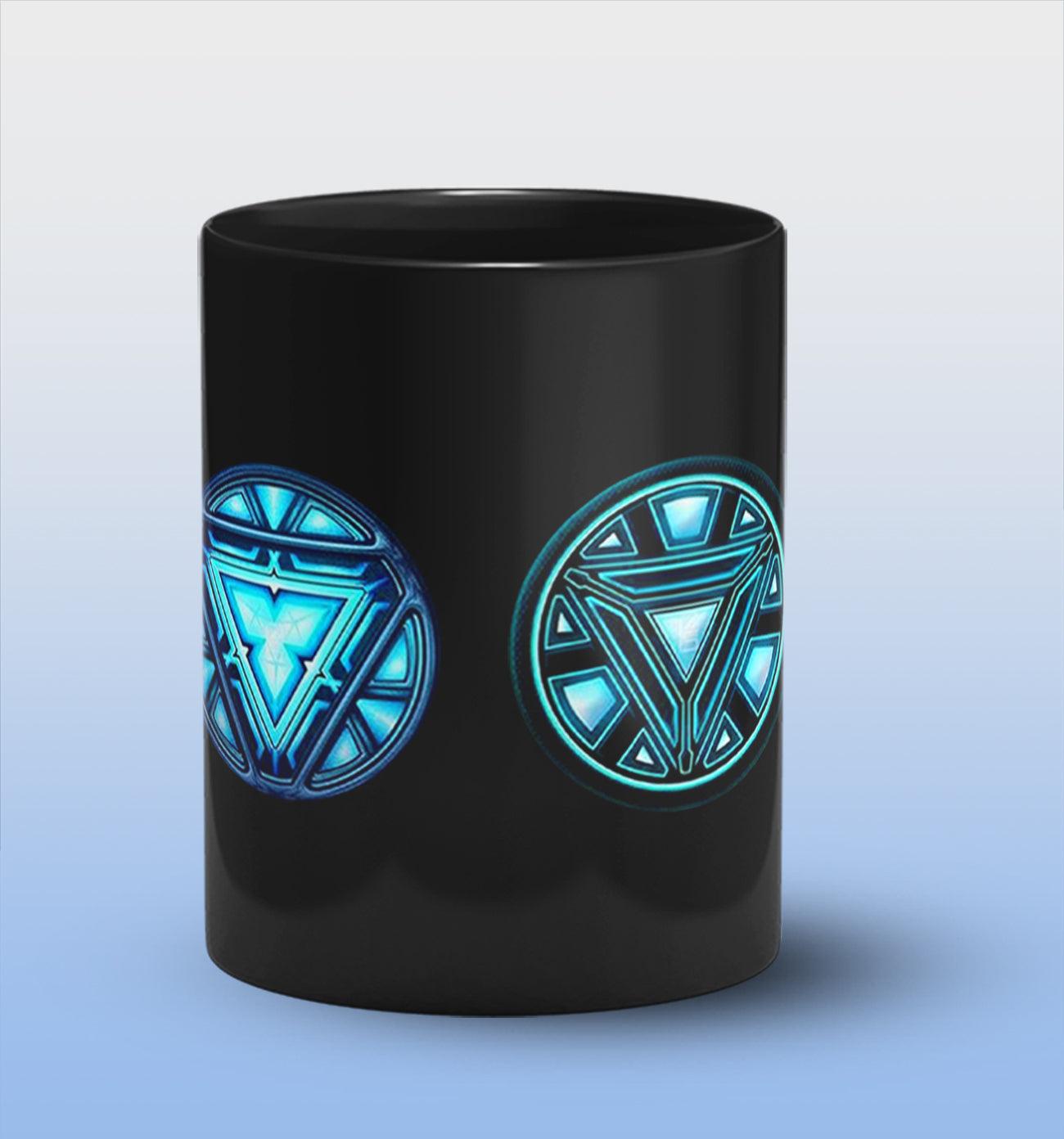 Arc Reactor Full Black Cermic Coffee Mug 330 ml, Microwave & Dishwasher Safe| CM-R193