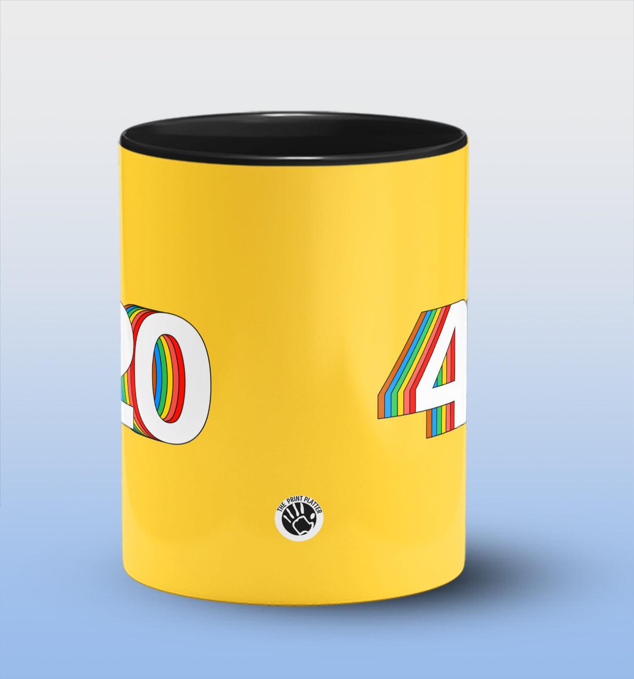 420 Inside Black Cermic Coffee Mug 330 ml, Microwave & Dishwasher Safe| CM-R239