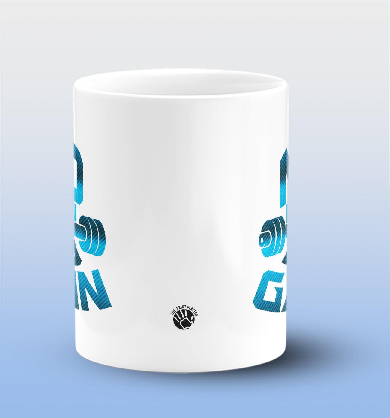 No Pain No Gain White Cermic Coffee Mug 330 ml, Microwave & Dishwasher Safe| CM-R35