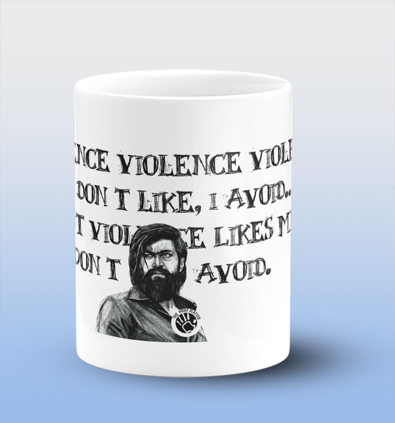 KGF White Cermic Coffee Mug 330 ml, Microwave & Dishwasher Safe| CM-R56