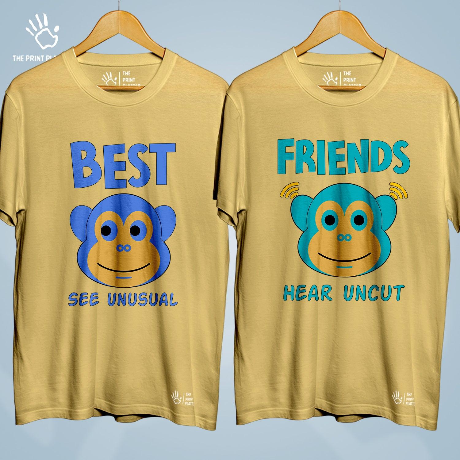 Best Friends Cotton Bio Wash 180gsm T-shirt | Combo-FriendshipDay-3-BF