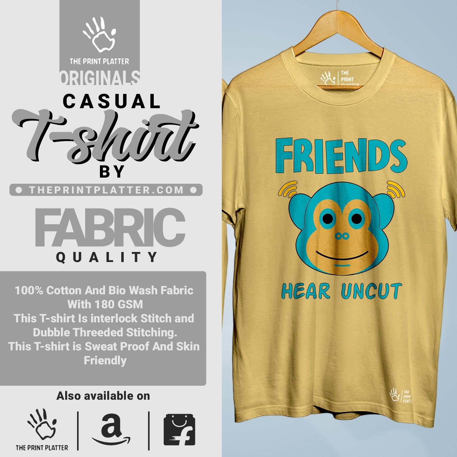 Best Friends Cotton Bio Wash 180gsm T-shirt | Combo-FriendshipDay-3-BF