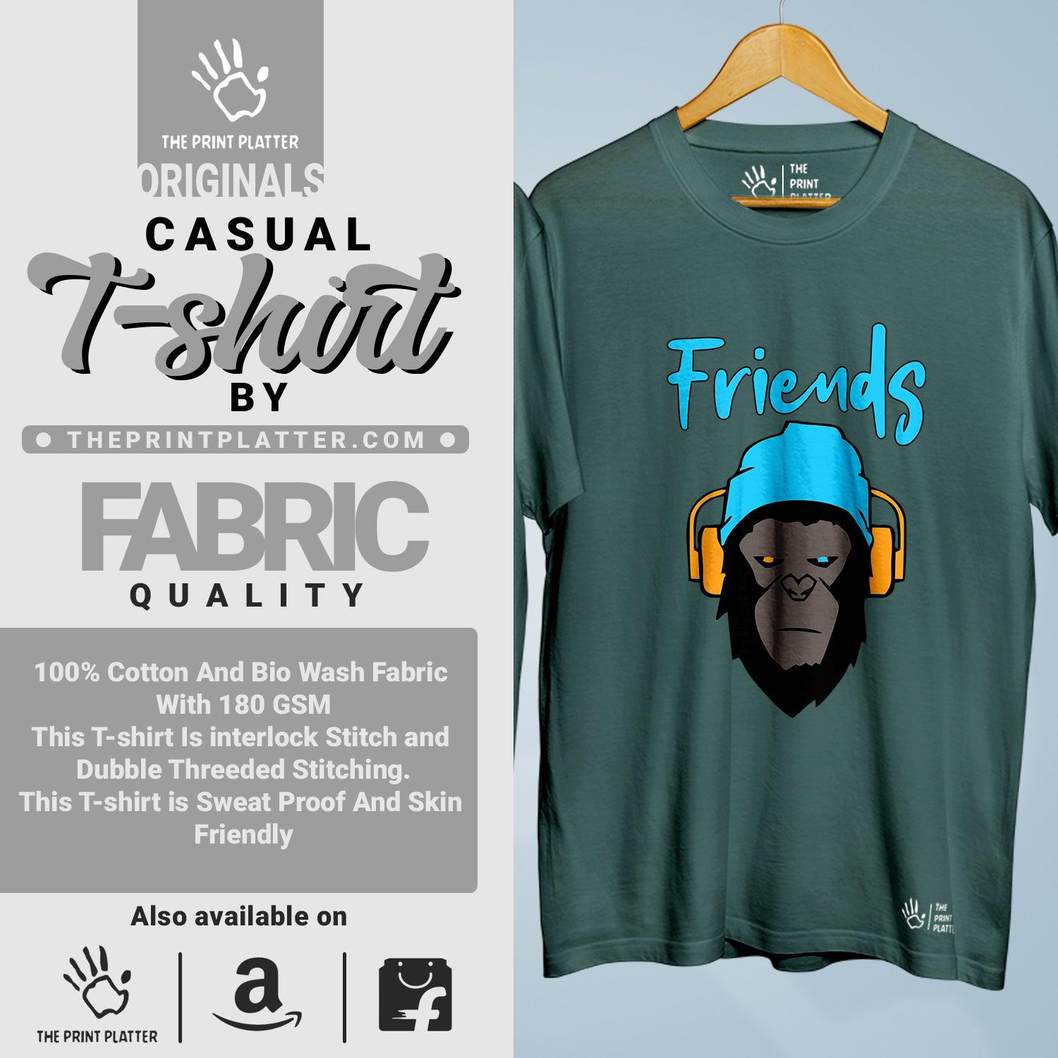 Best Friends Cotton Bio Wash 180gsm T-shirt | Combo-FriendshipDay-4-BF