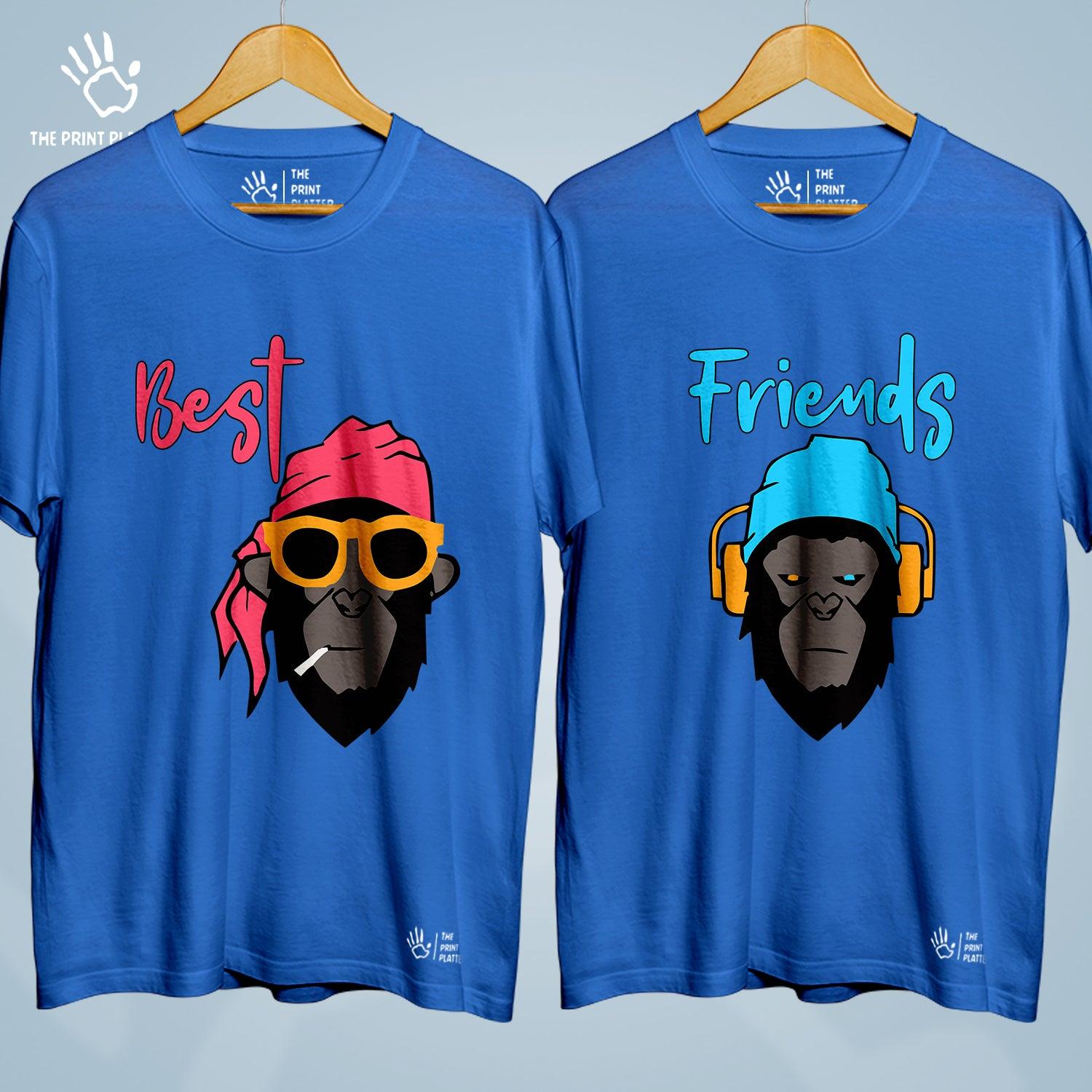 Best Friends Cotton Bio Wash 180gsm T-shirt | Combo-FriendshipDay-4-BF