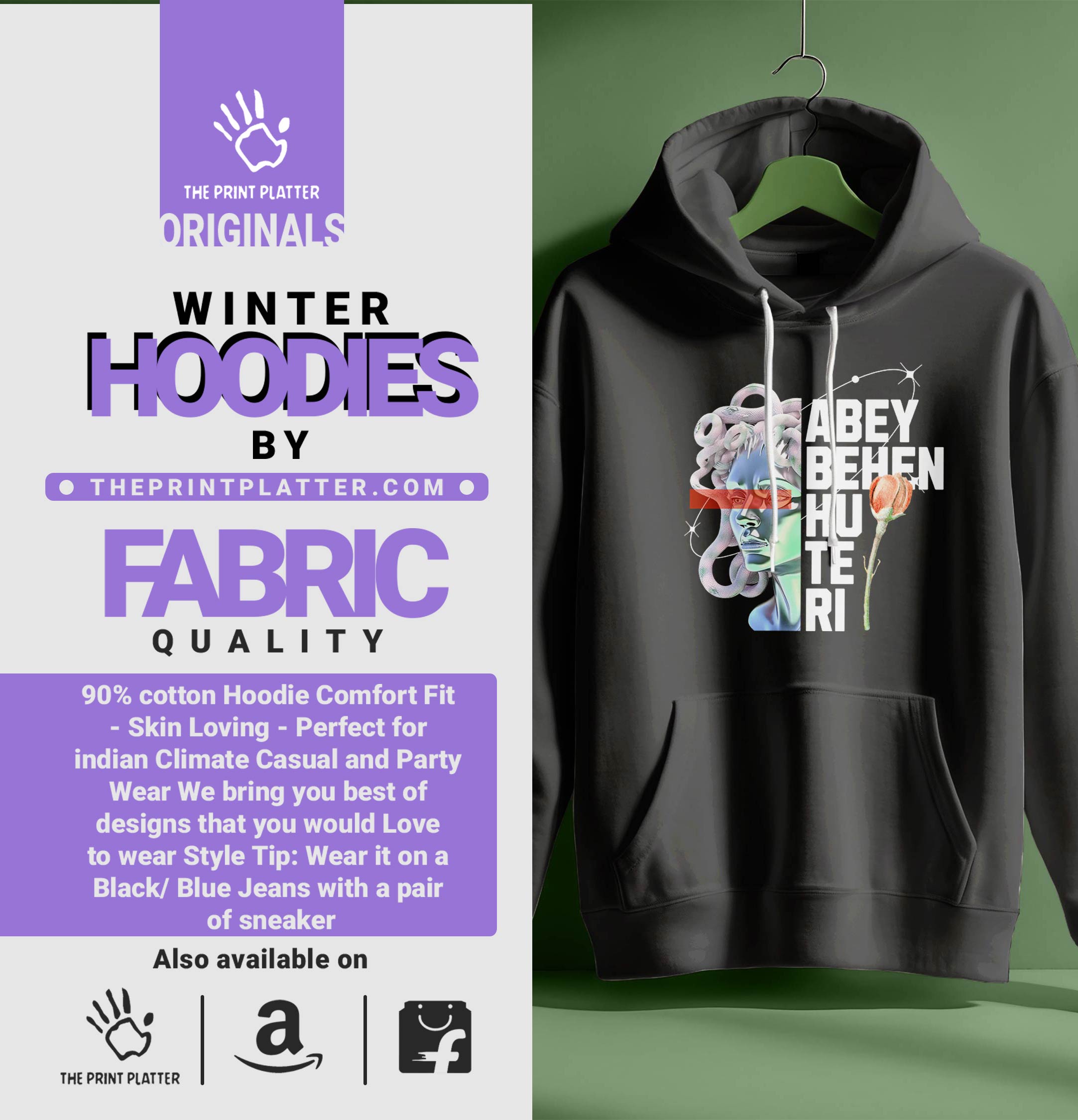 ABEY BEHEN HUN TERI HOODIE UNISEX CASUAL WEAR | 56