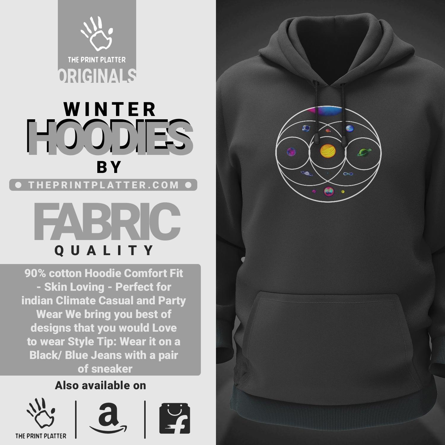 Music of the spheres Cotton Bio Wash 330gsm Sweatshirt with Hood for Winter | H-R136