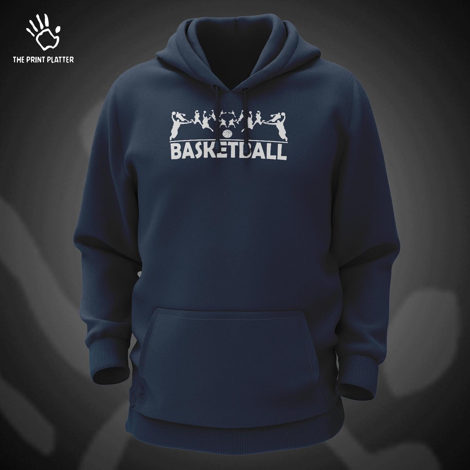 Basketball Cotton Bio Wash 330gsm Sweatshirt with Hood for Winter | H-R166