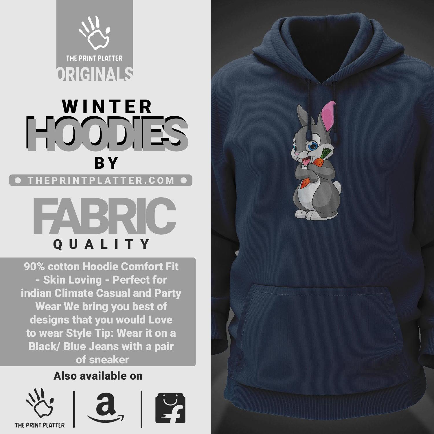Baby Bunny Cotton Bio Wash 330gsm Sweatshirt with Hood for Winter | H-R177