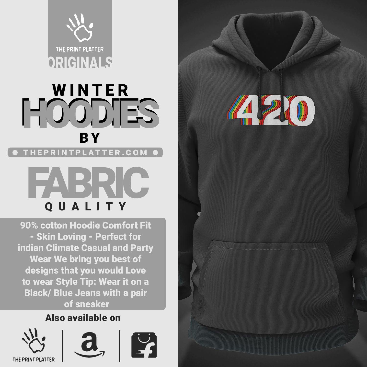420 Cotton Bio Wash 330gsm Sweatshirt with Hood for Winter | H-R239