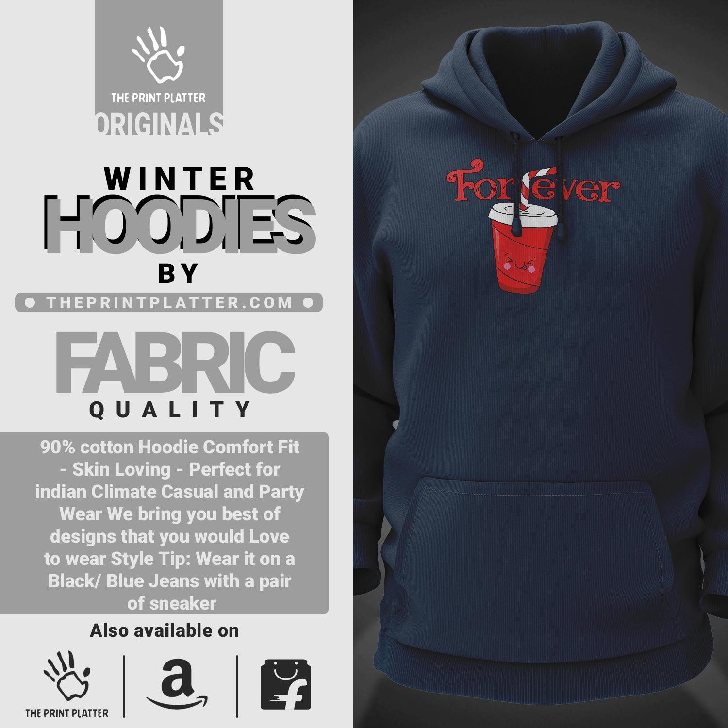 Forever Cotton Bio Wash 330gsm Sweatshirt with Hood for Winter | H-R388