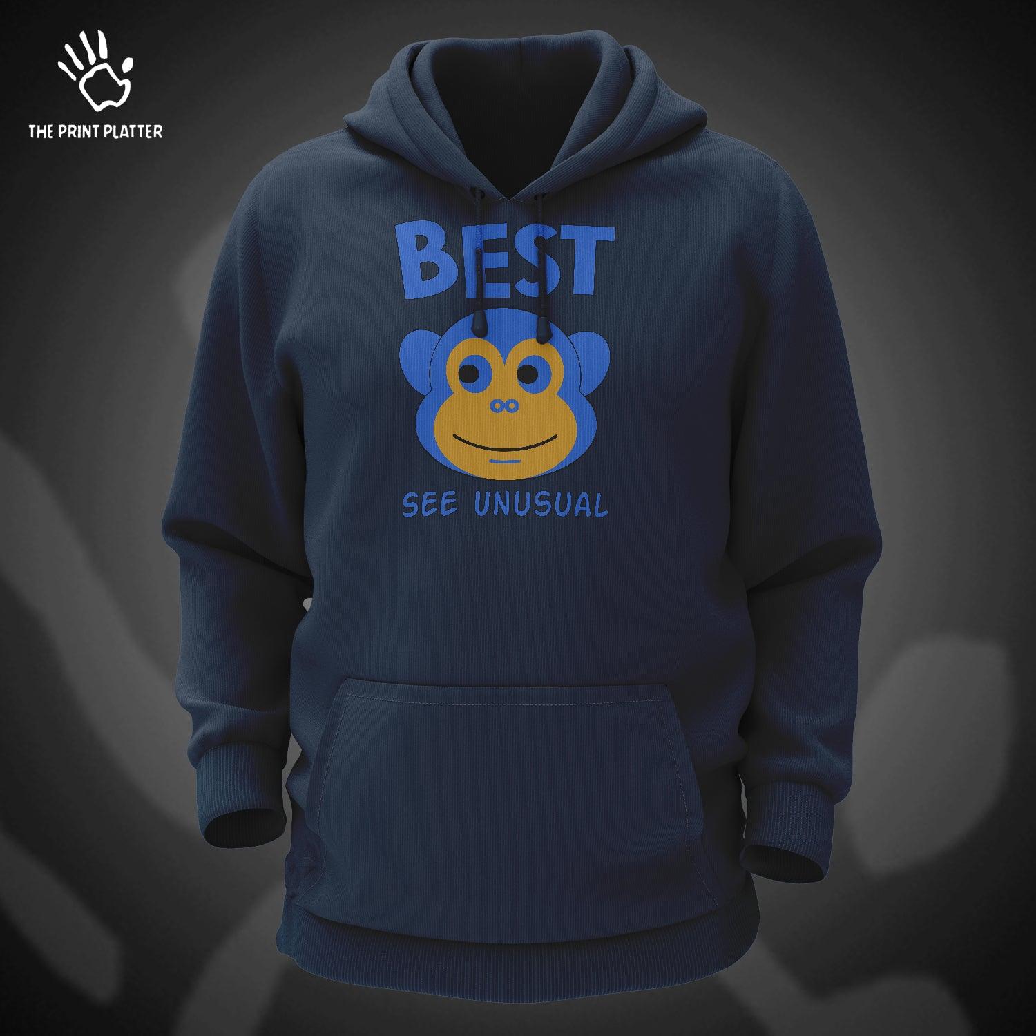 Forever Speak Uncommon Cotton Bio Wash 330gsm Sweatshirt with Hood for Winter | H-R394