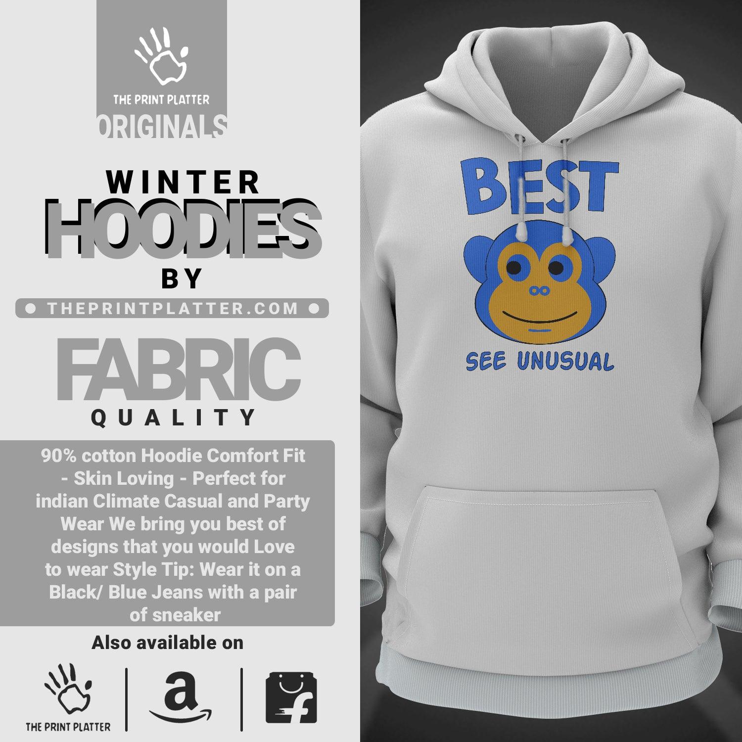 Best See Unusual Cotton Bio Wash 330gsm Sweatshirt with Hood for Winter | H-R392