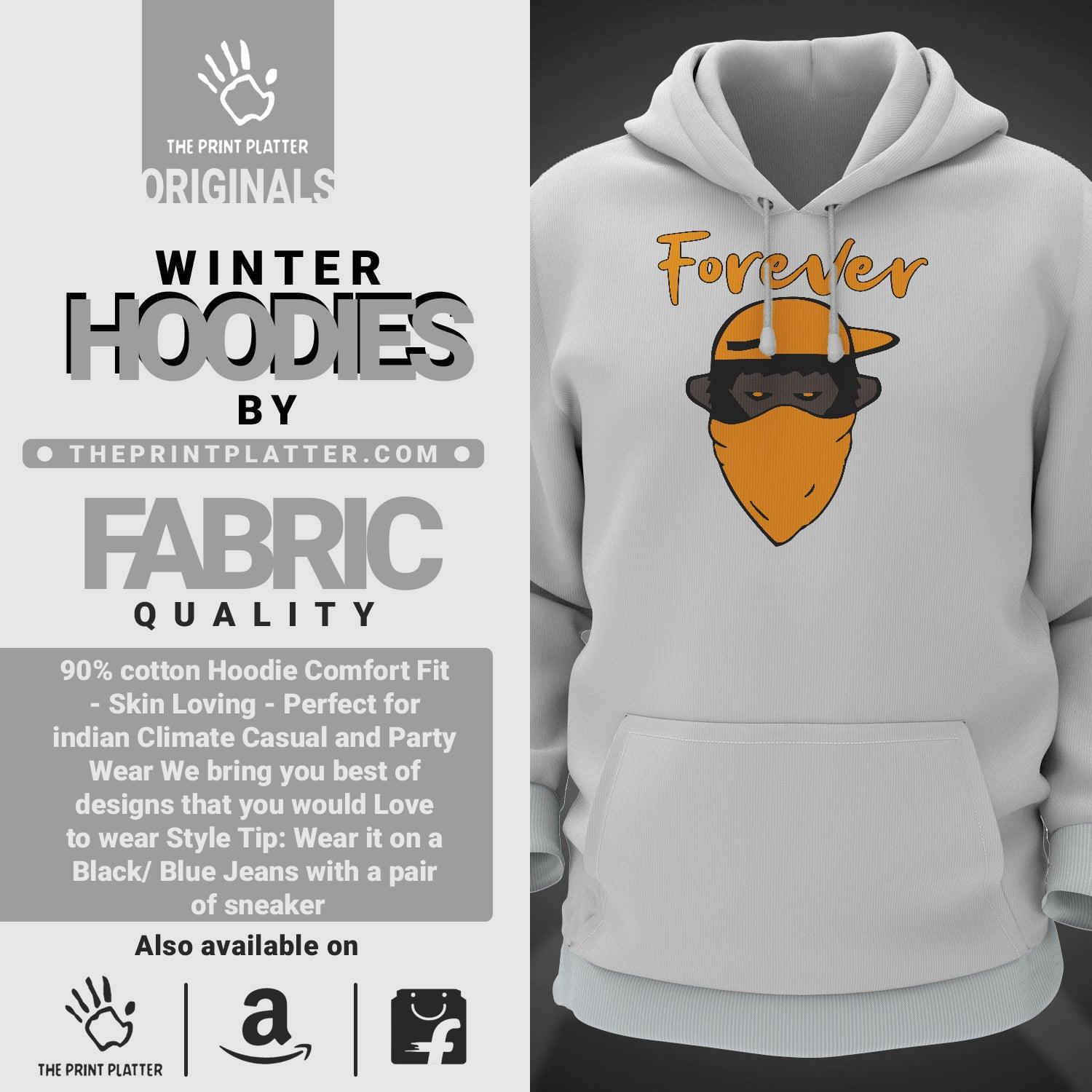 Forever Cotton Bio Wash 330gsm Sweatshirt with Hood for Winter | H-R397