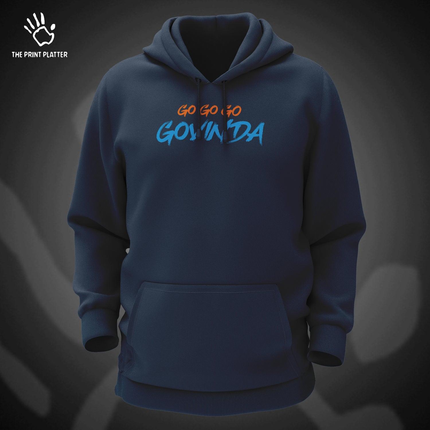Go Go Go Govinda Cotton Bio Wash 330gsm Sweatshirt with Hood for Winter | H-R420