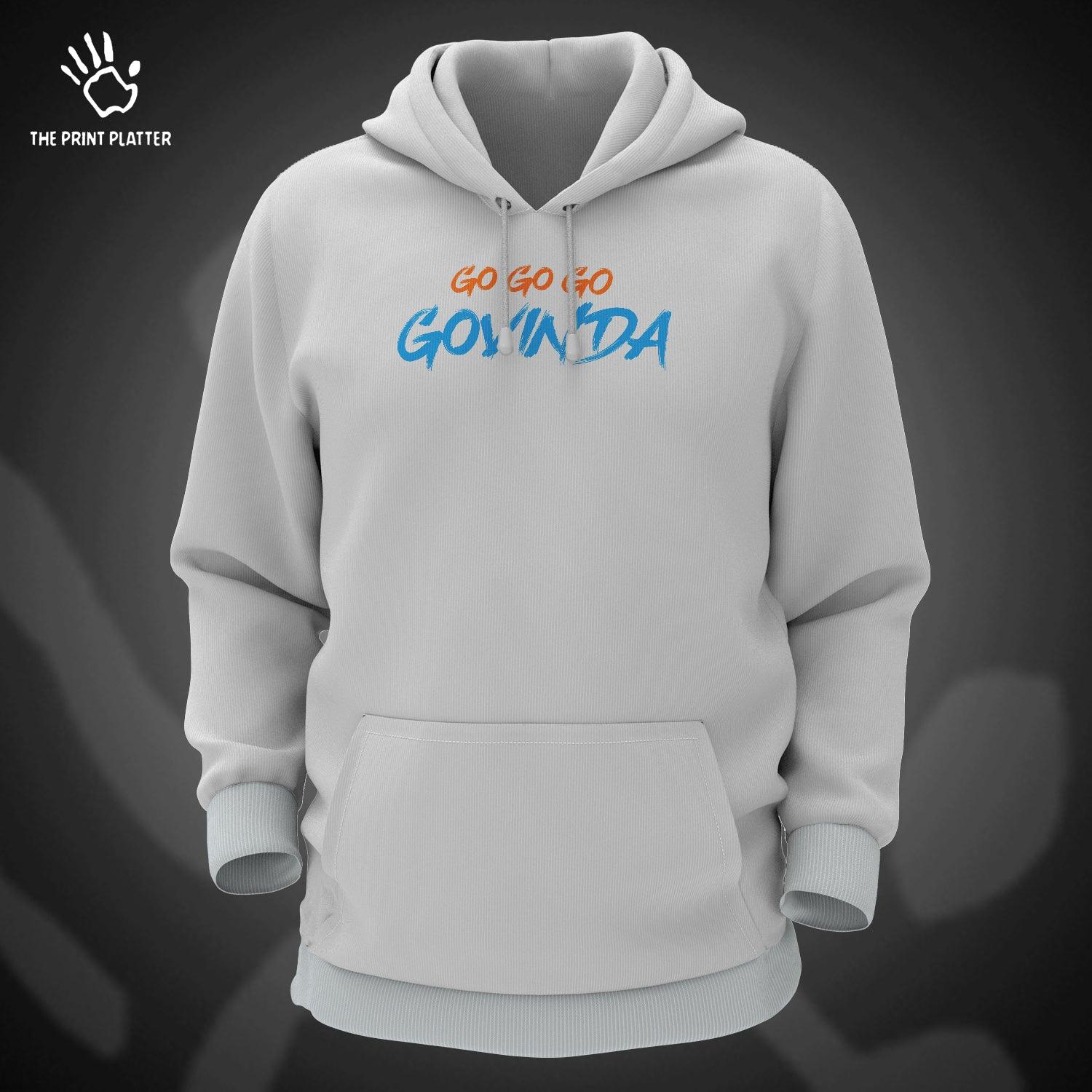 Go Go Go Govinda Cotton Bio Wash 330gsm Sweatshirt with Hood for Winter | H-R420