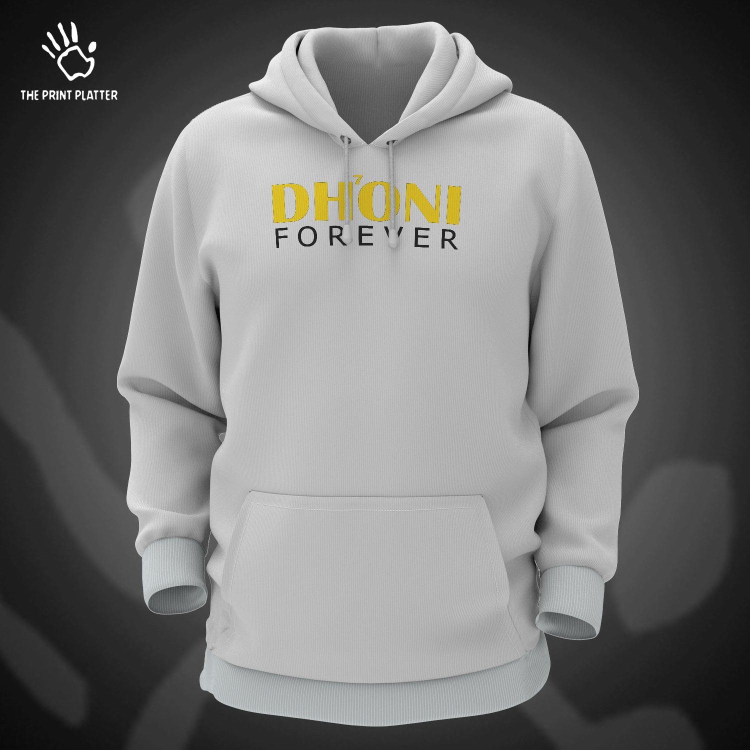 Dhoni Forever Cotton Bio Wash 330gsm Sweatshirt with Hood for Winter | H-R69