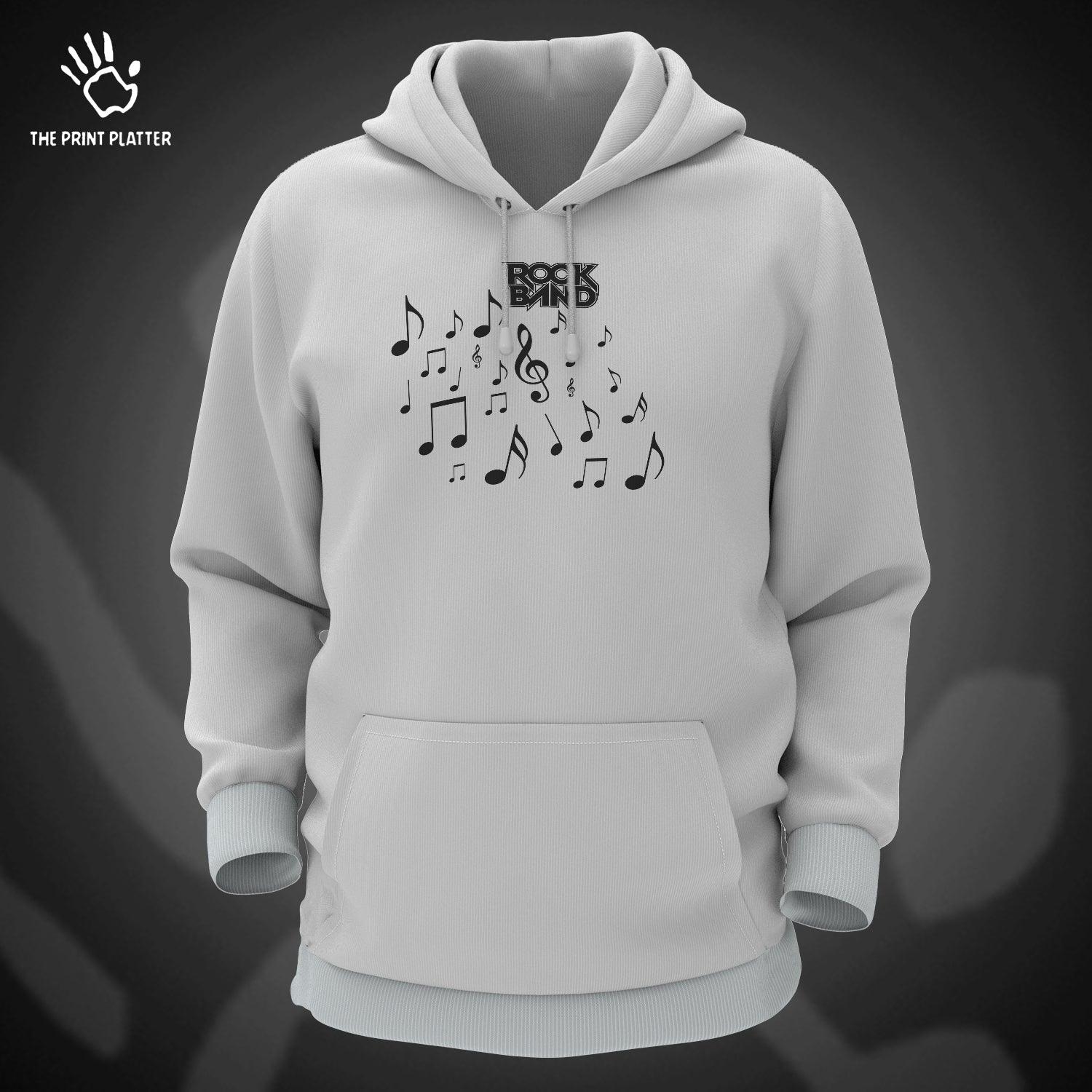 Rock Band Cotton Bio Wash 330gsm Sweatshirt with Hood for Winter | H-R91