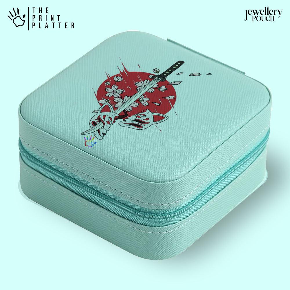 SakuraSward Jewellery Organiser PU Leather Zipper Portable Box Case |JB-101