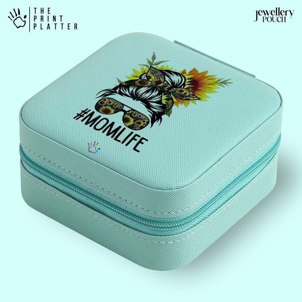 MomLife Jewellery Organiser PU Leather Zipper Portable Box Case |JB-123