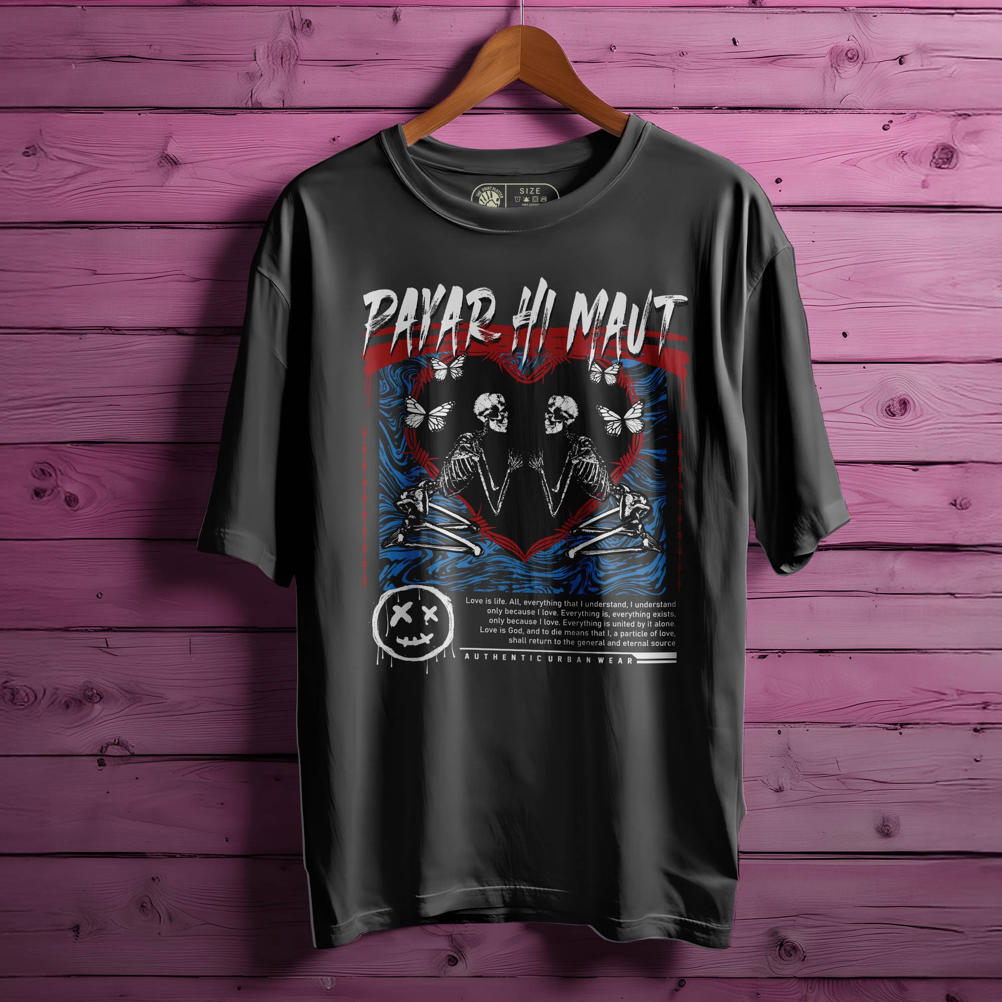 Payar-Hi-Maut- Oversized Black T-shirt Bio Wash