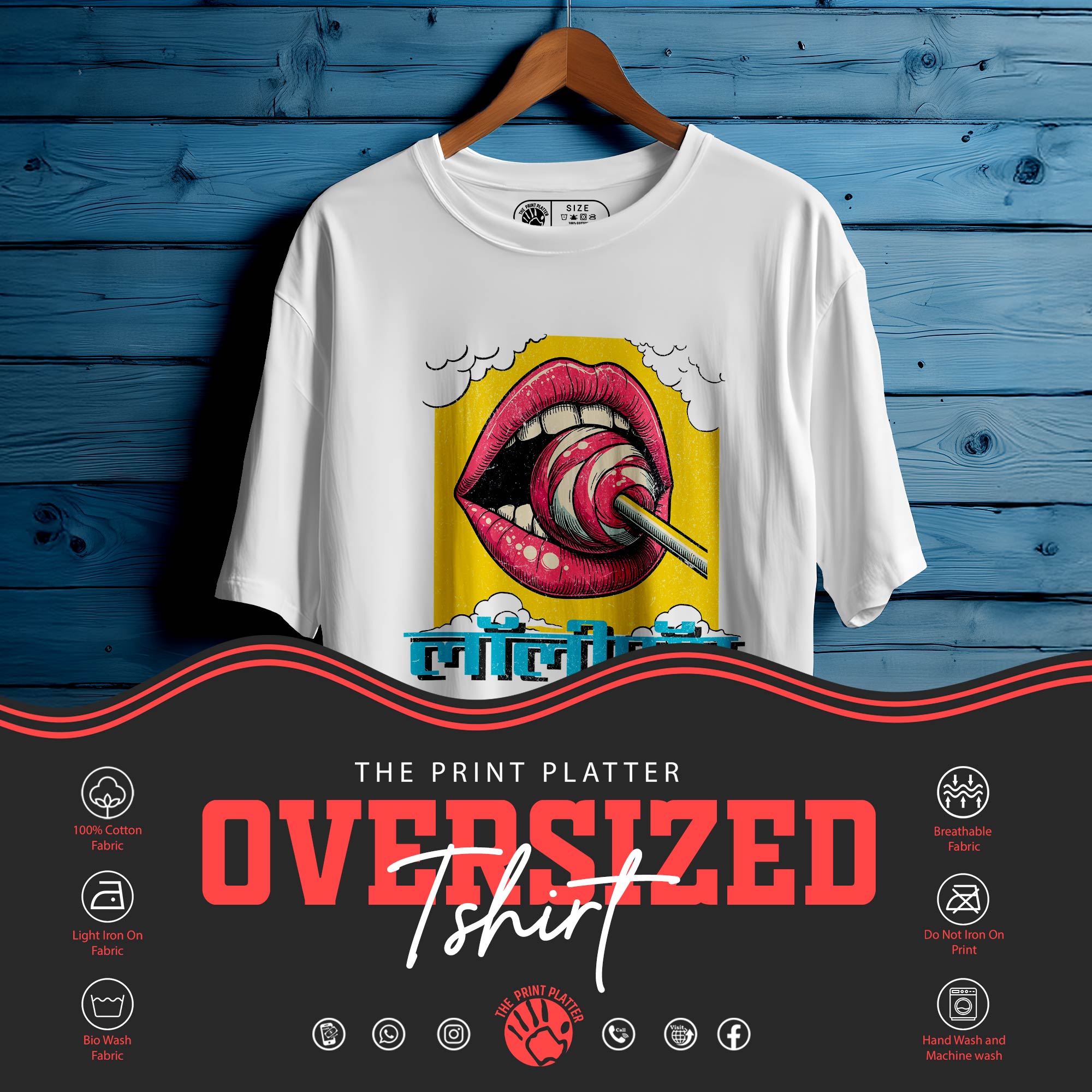 LOLIPOP OVERSIZED T-SHIRT FOR UNISEX |106