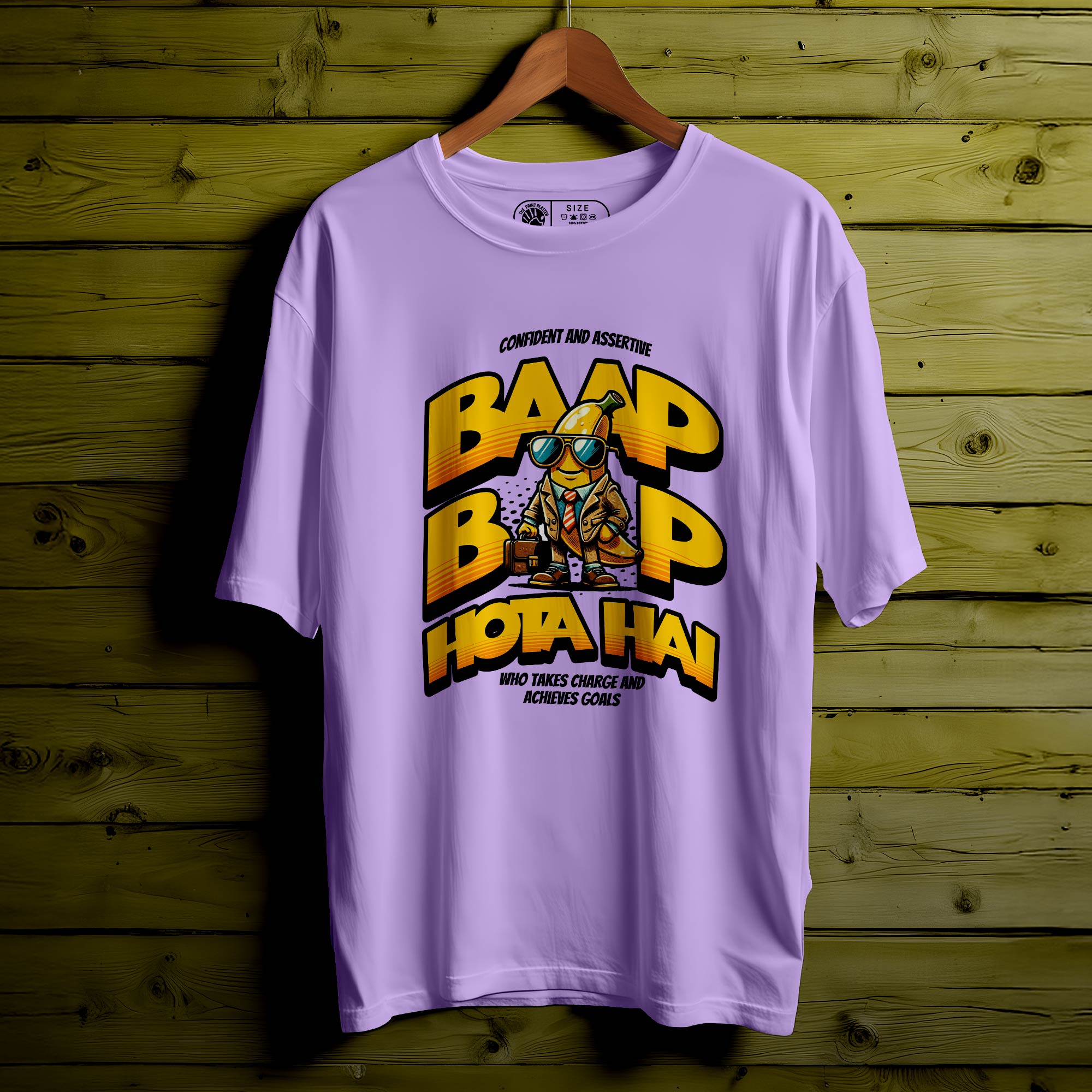 BAAP BAAP HOTA HAI OVERSIZED T-SHIRT FOR UNISEX BIO WASH 109