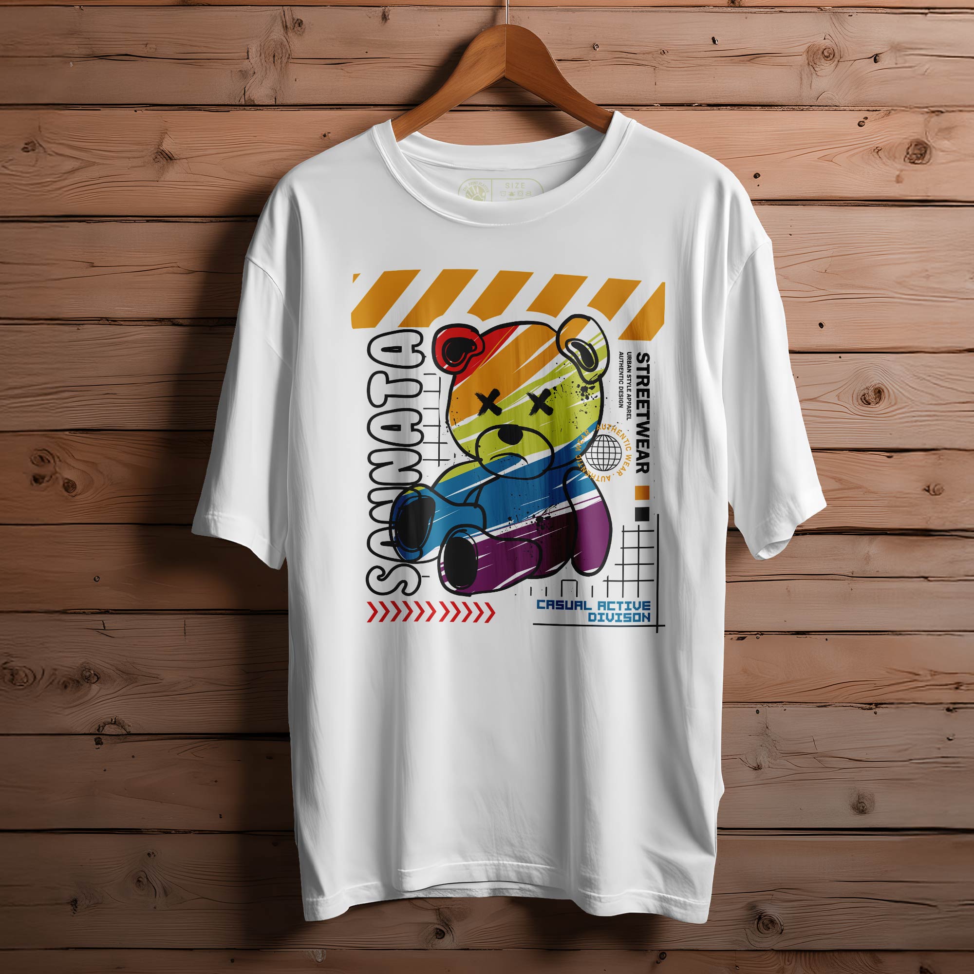 Sannata Oversized Black T-shirt Bio Wash |11