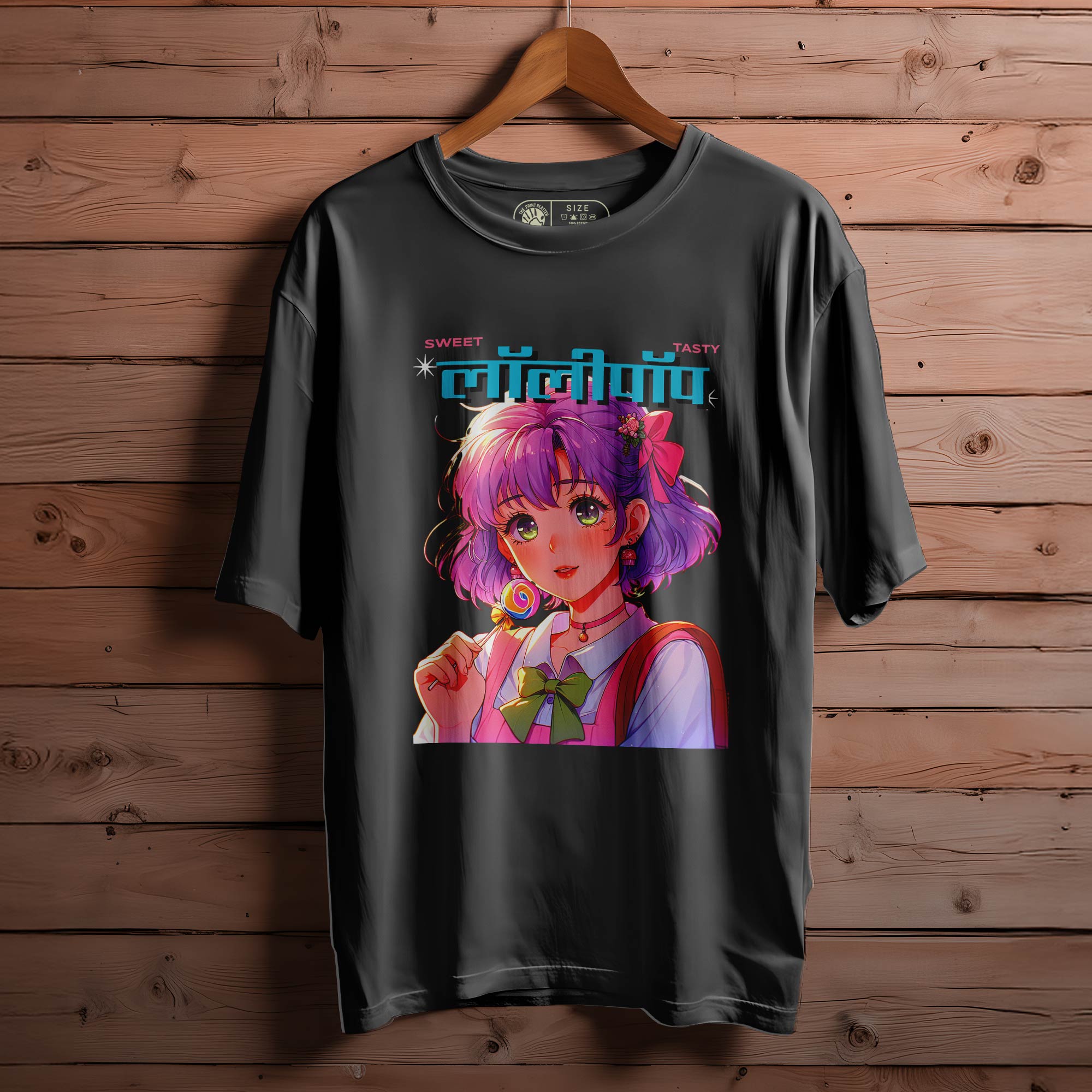 RATRO VAPERWAVE LOLLIPOP CANDY OVERSIZED T-SHIRT FOR UNISEX |118