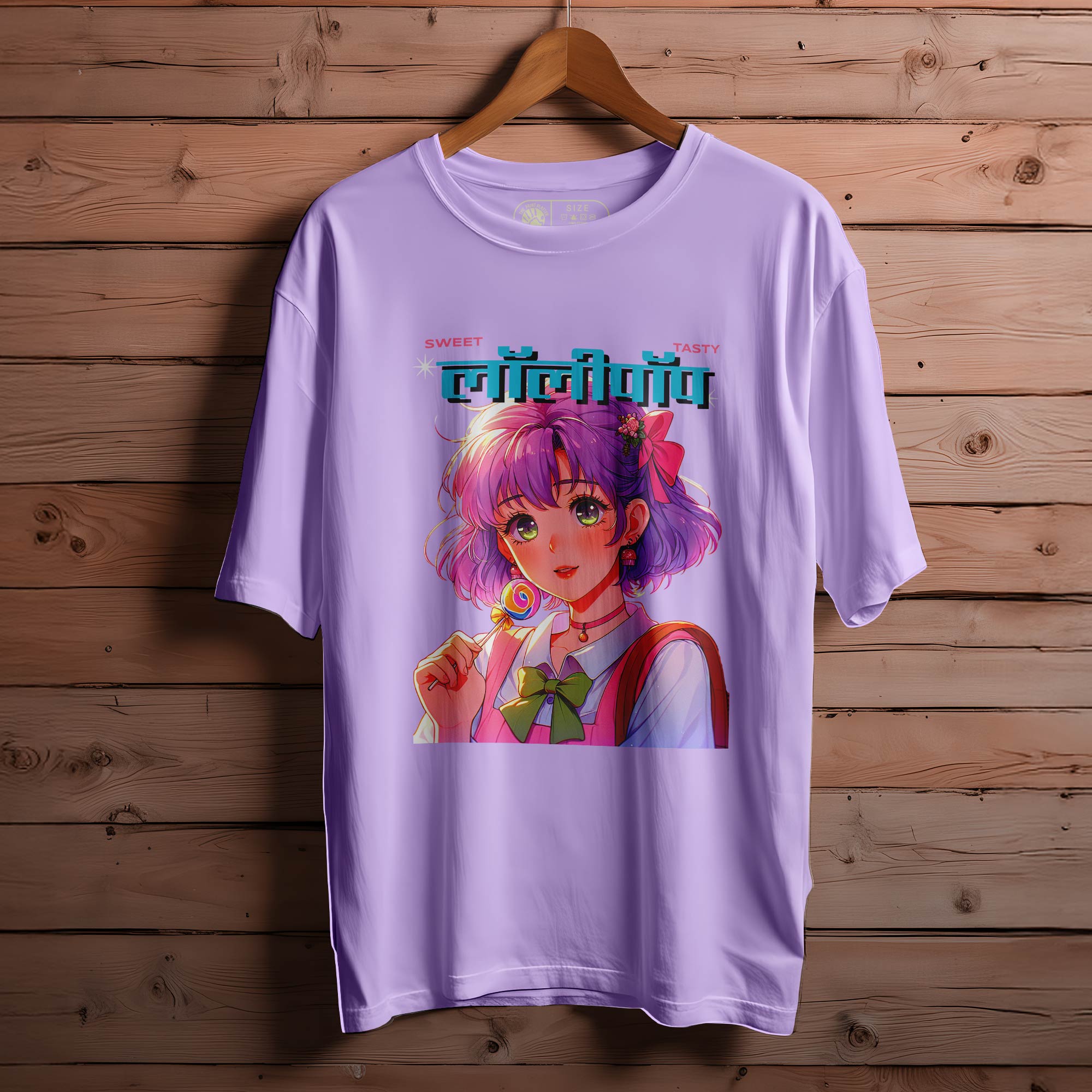 RATRO VAPERWAVE LOLLIPOP CANDY OVERSIZED T-SHIRT FOR UNISEX |118