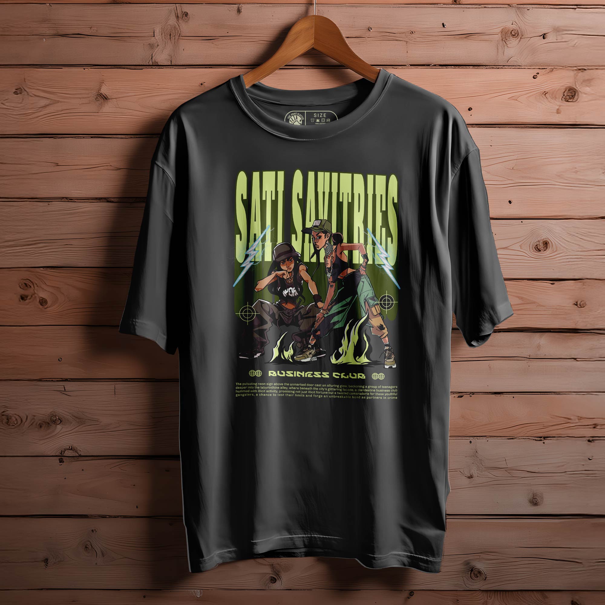 SATHI SAVITRIES OVERSIZED T-SHIRT FOR UNISEX BIO WASH 121