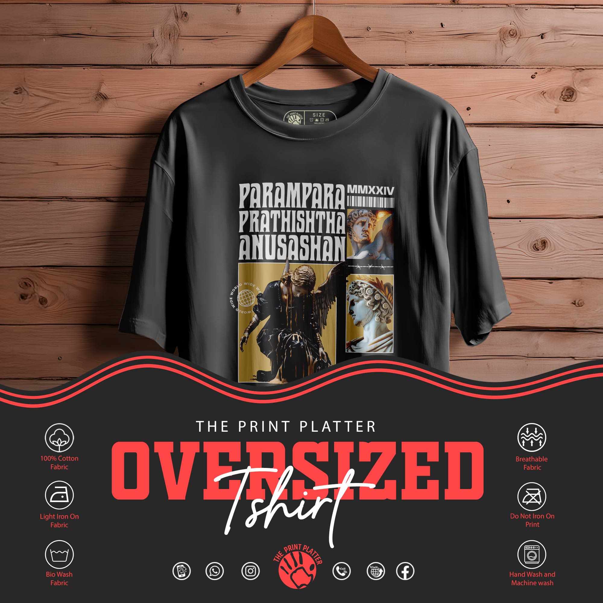 Parampara_-Prathishtha_-Anushan oversized t-shirt for men women | 149