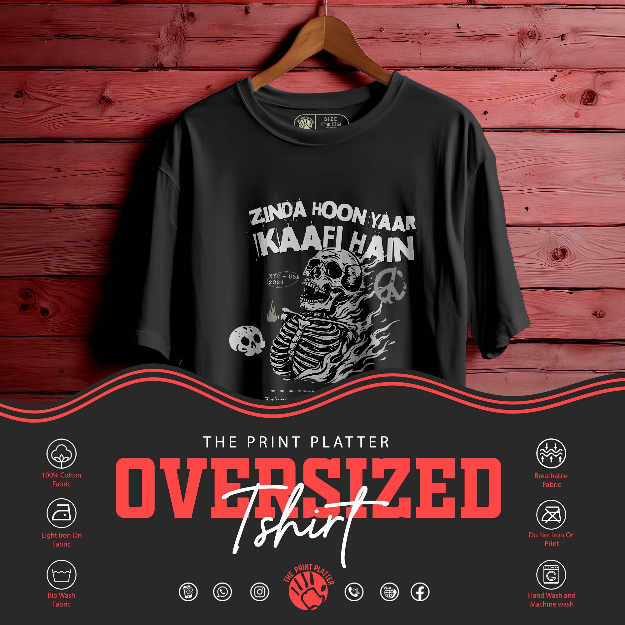 Zinda-Hoon-Yaar T-SHIRT FOR MEN OR WOMEN | 156