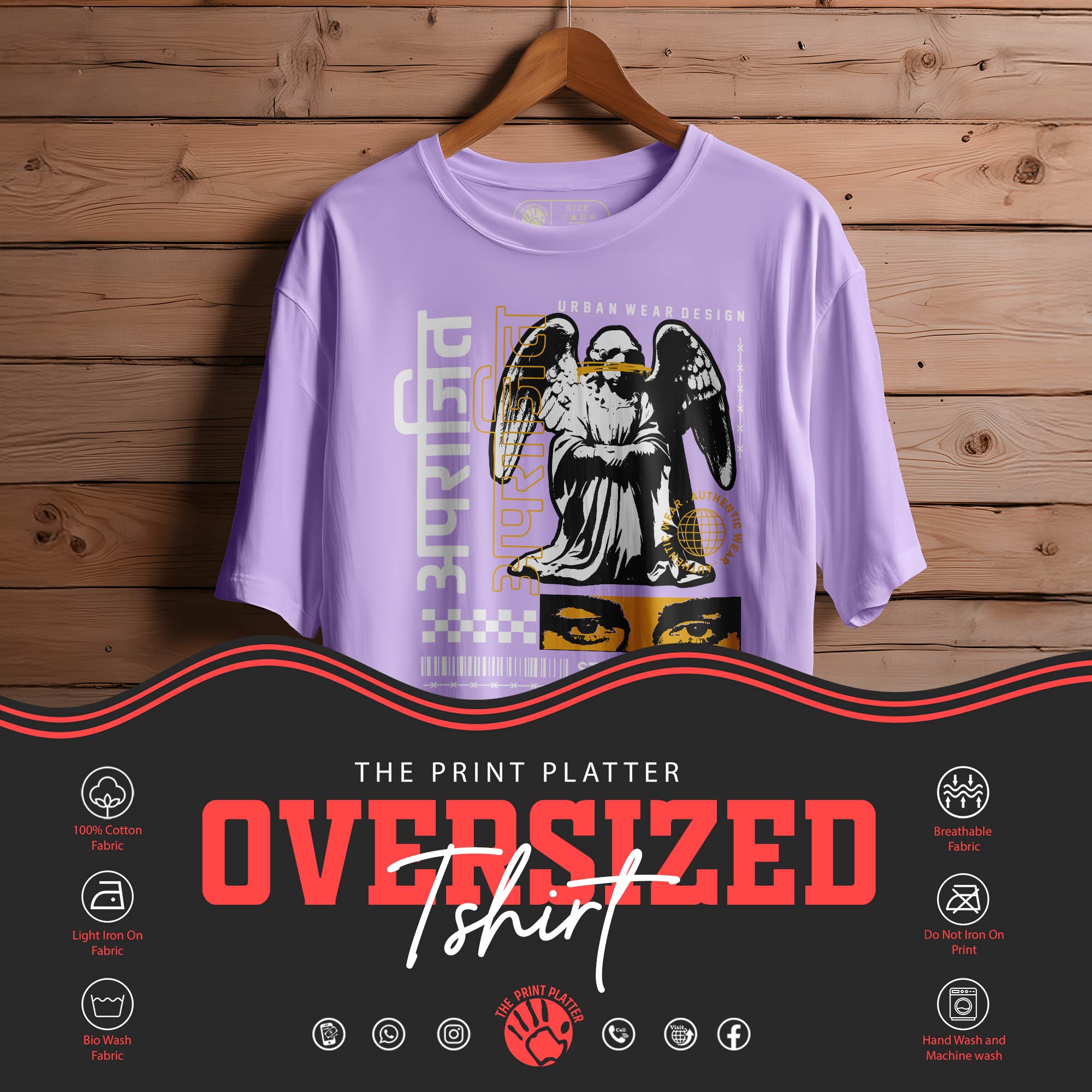 APRAJEET Oversized Black T-shirt Bio Wash |21