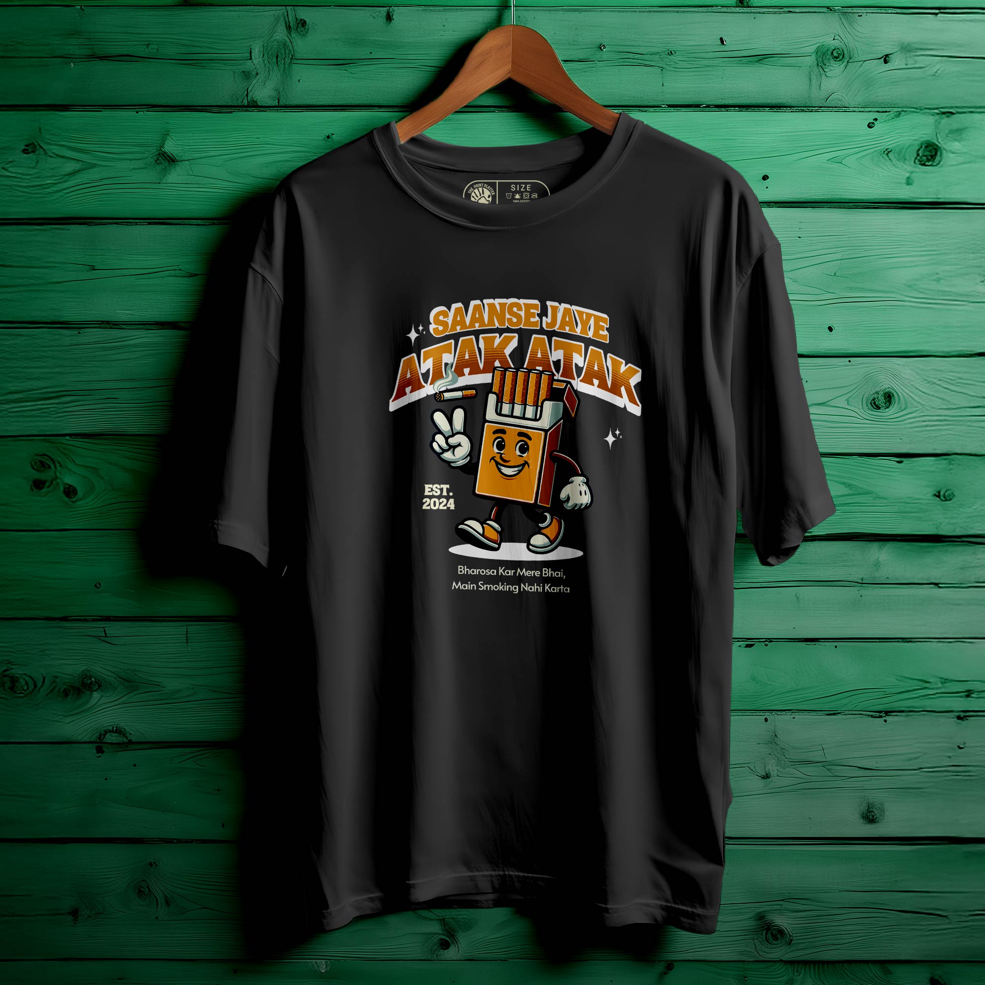 Saanse-Jaye-Atak-Atak Oversized Unisex T-Shirt | 214