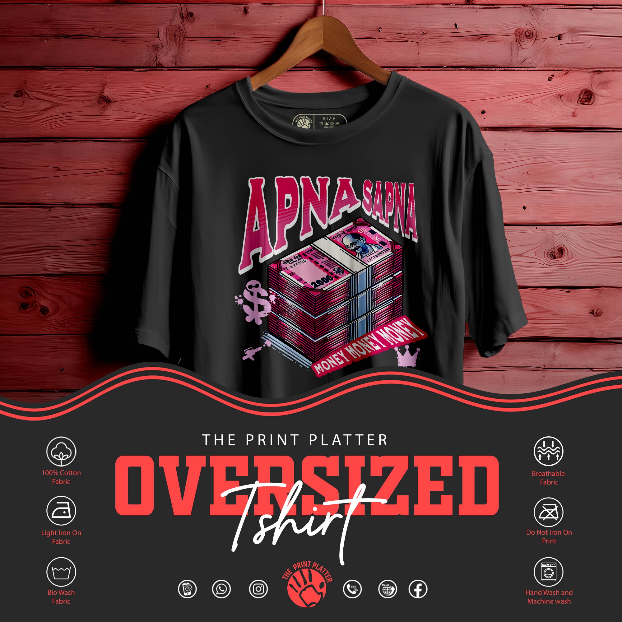 APNA SAPNA OVERSIZED UNISEX T-SHIRT |224