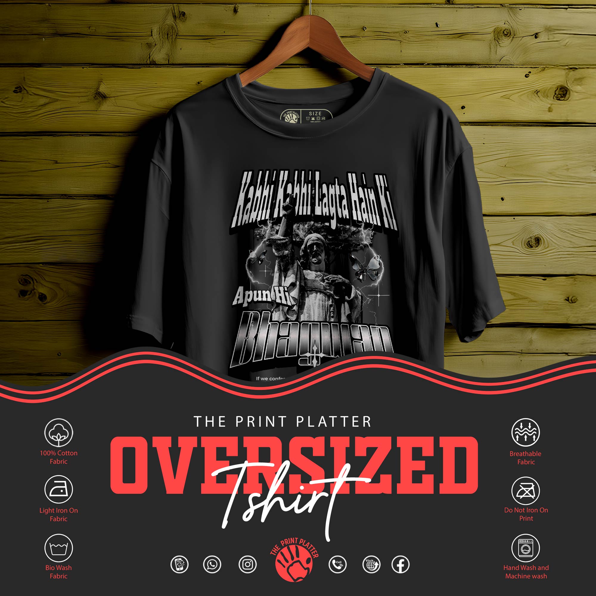 Apun-Hi-Bhagwan-Hain OVERSIZED UNISEX T-SHIRT |226