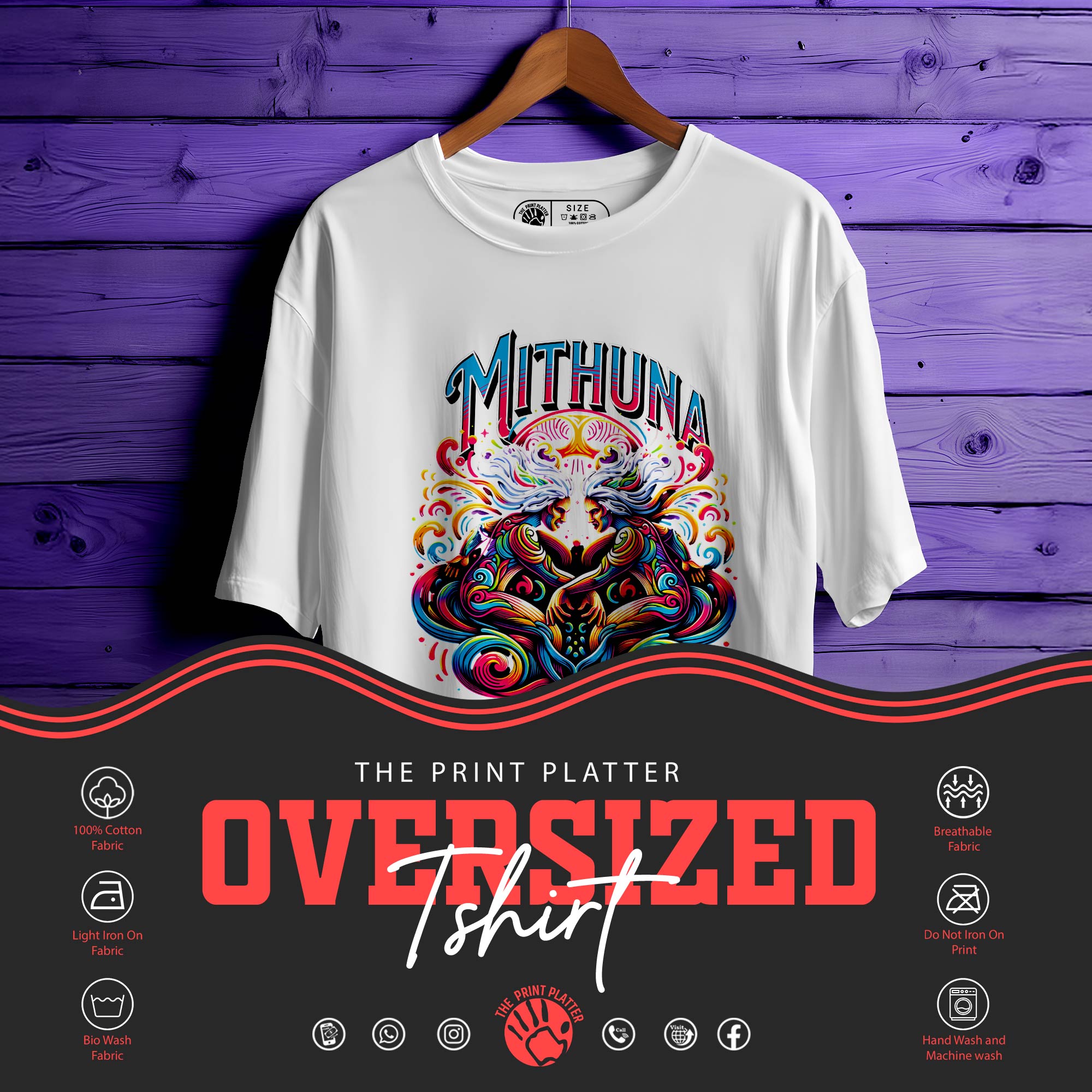 Mithuna Oversized T-Shirt FOR MEN OR WOMEN |266