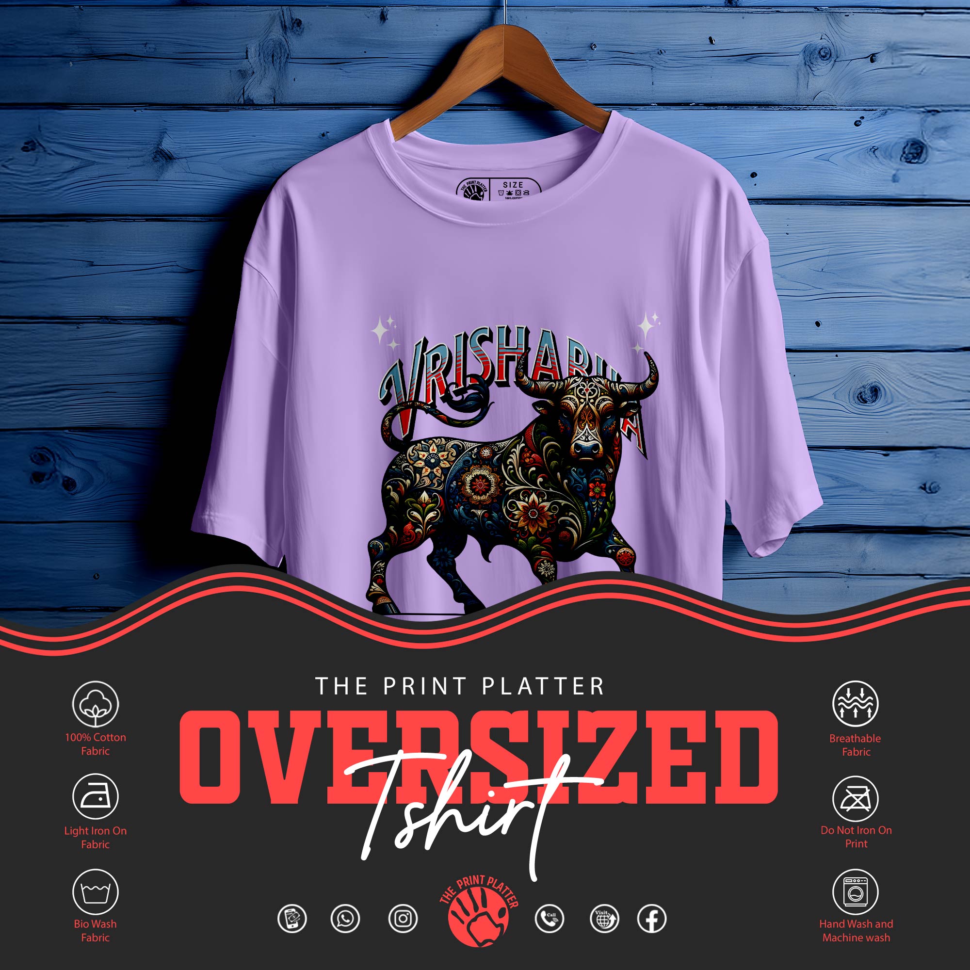 Vrishabha Oversized T-Shirt FOR MEN OR WOMEN |269