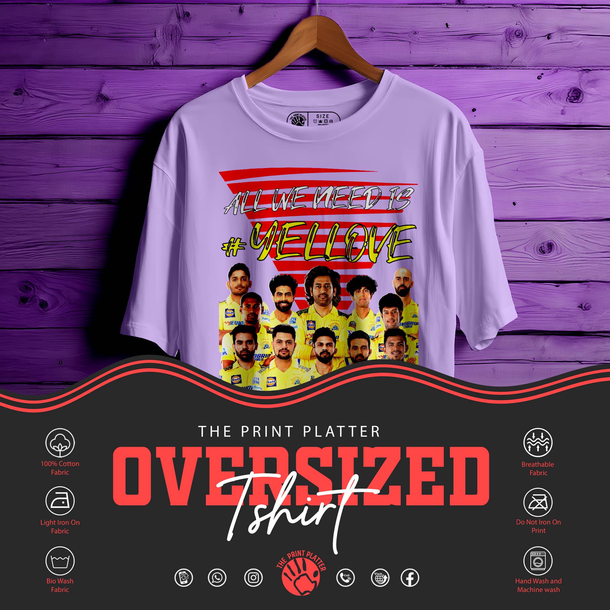 Chennai Oversized Unisex T-Shirt | Celebrate Namma Chennai in Style|275