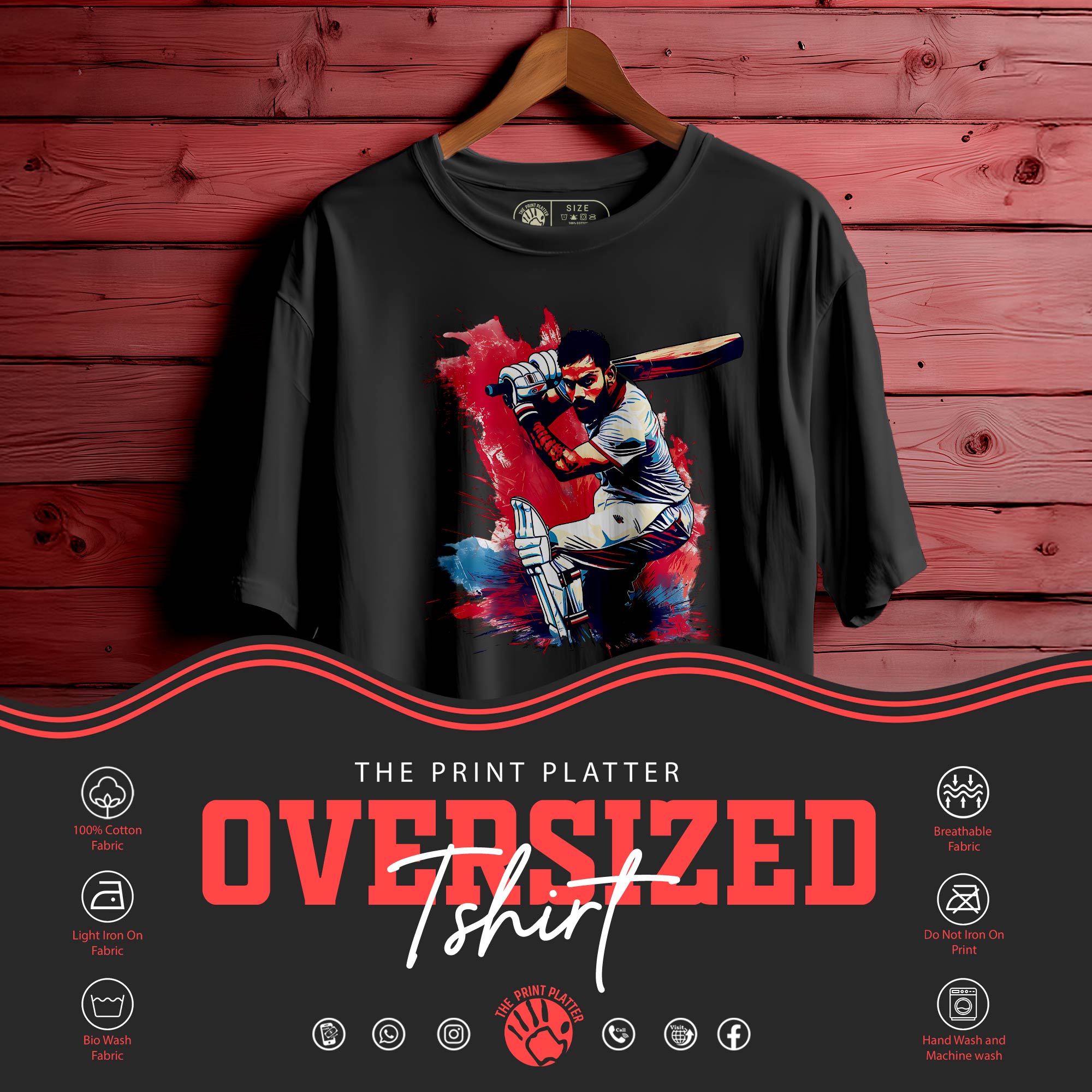 Virat Oversized Unisex T-Shirt | Celebrate the Cricket Legend in Style | 276