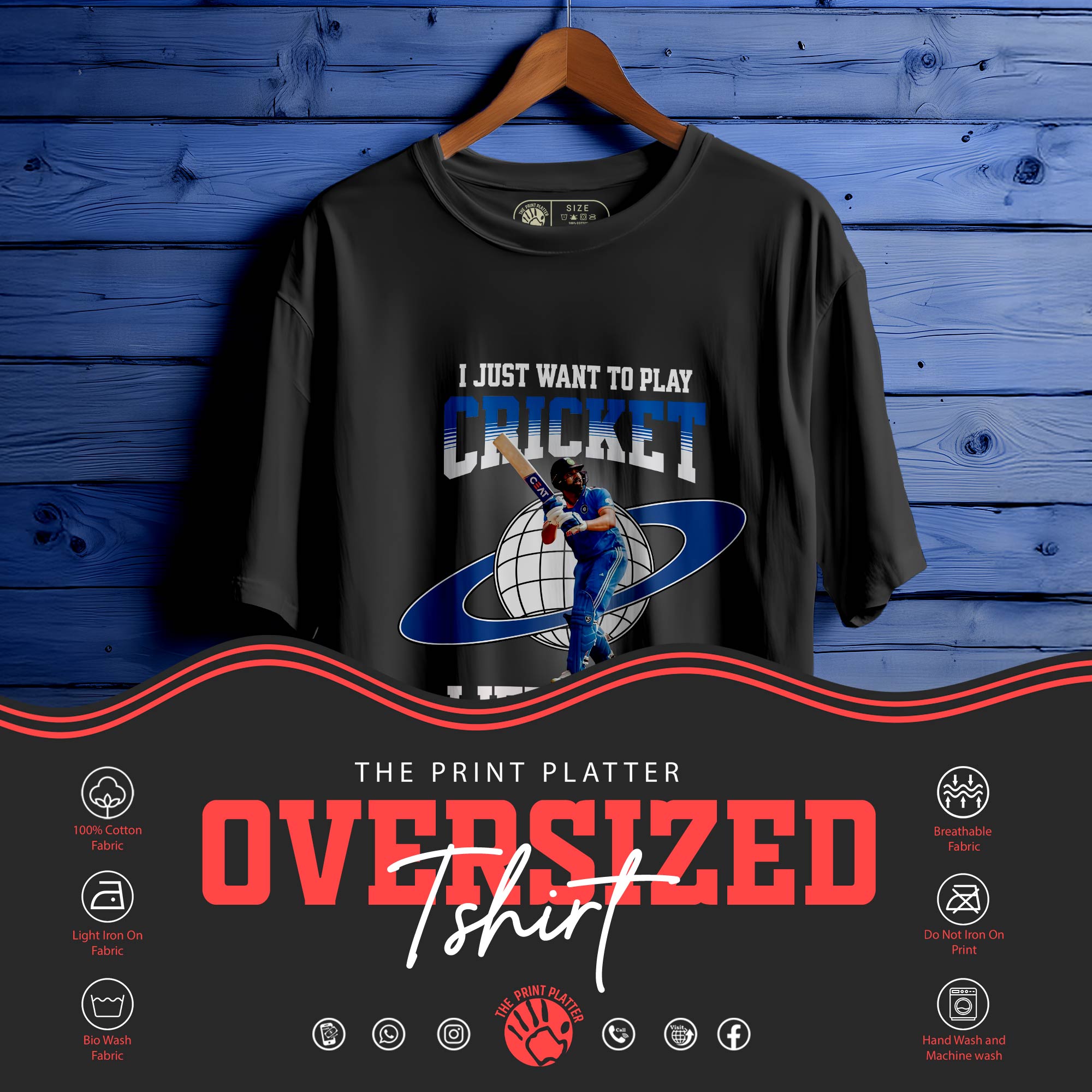 CRICKET-LIFESTYLE OVERSIZED T-SHIRT |281