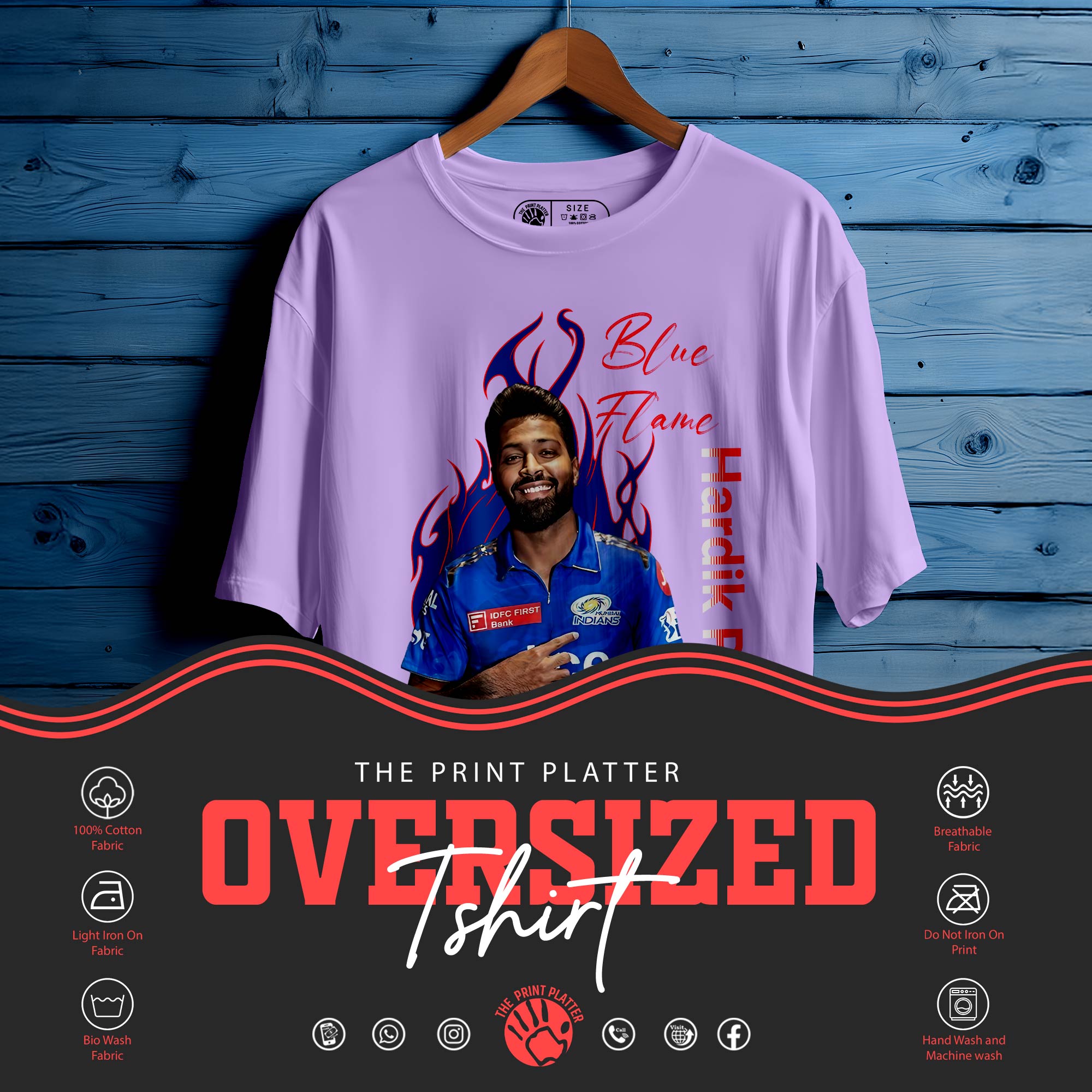 Hardik-Pandya Oversized Unisex T-Shirt |290