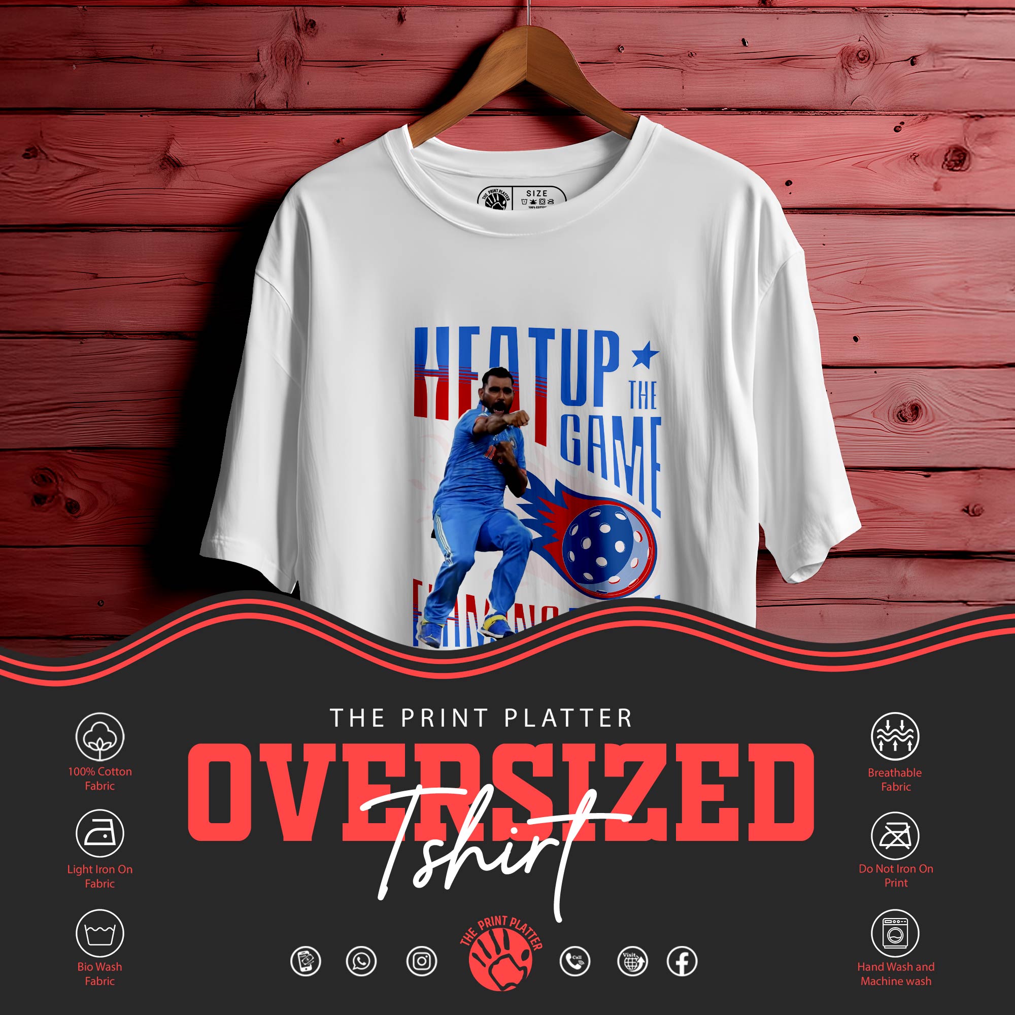 Heat-Up-The-Game Oversized Unisex T-Shirt |292