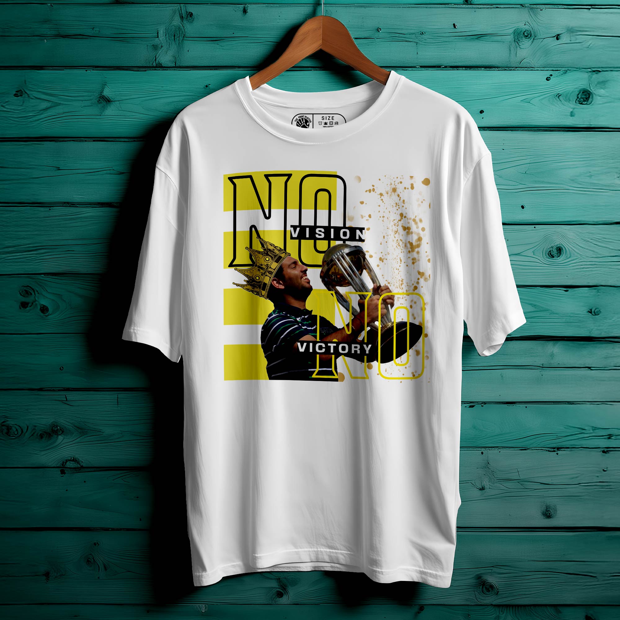 No Vision No Victory Oversized Unisex T-Shirt – Power Statement Streetwear| 301