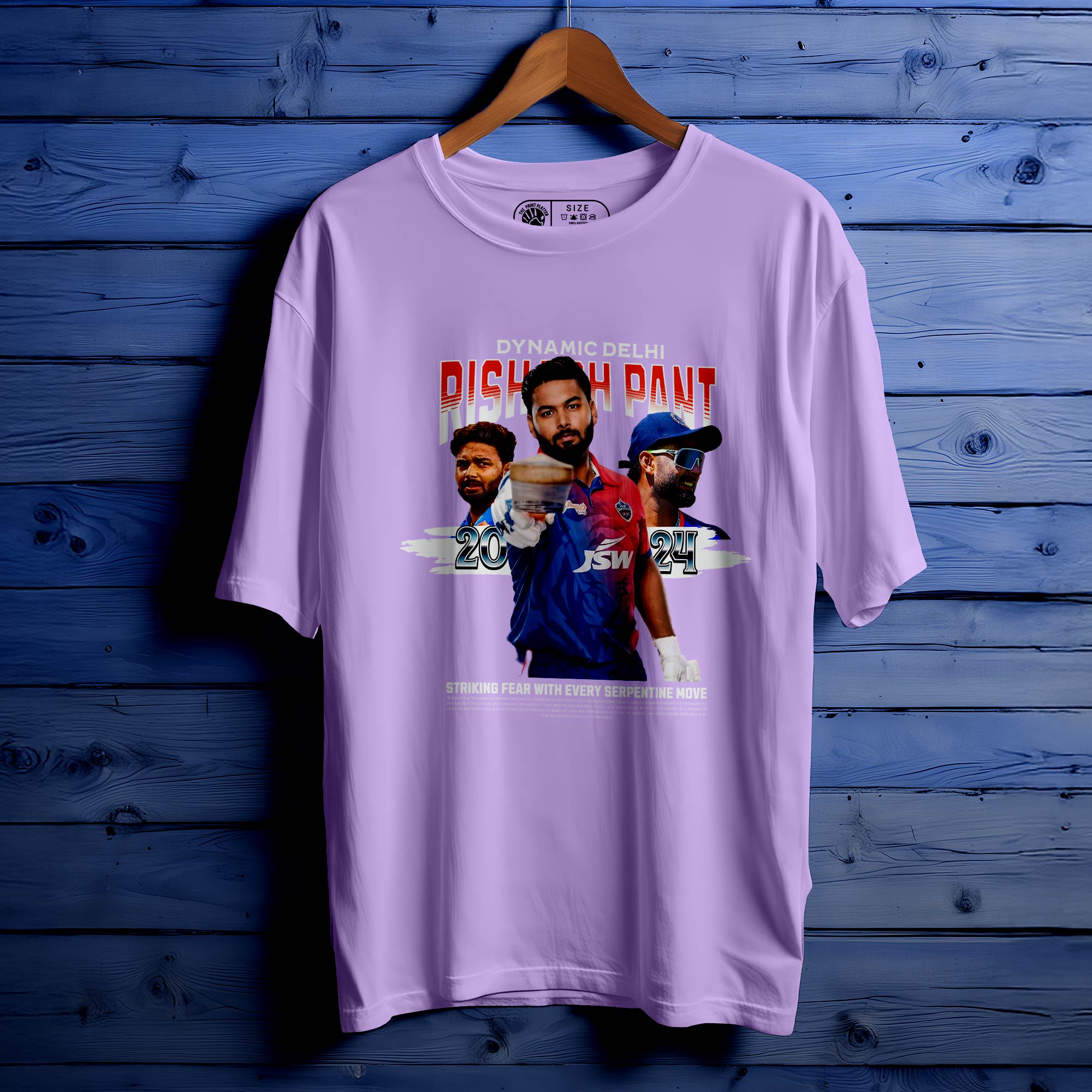 Rishab Pant Oversized Unisex T-Shirt – Fearless Fashion for Cricket Fans| 307