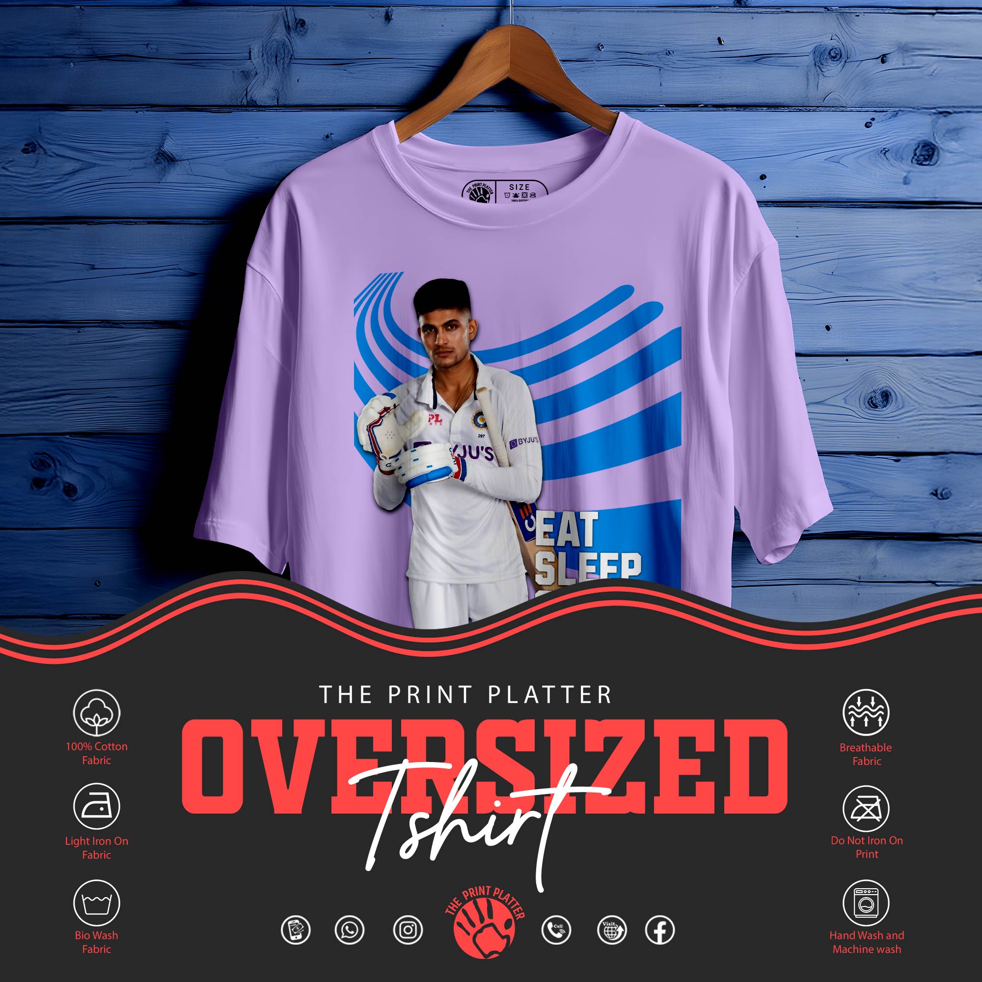 SHUBMAN GILL Oversized Unisex T-Shirt – The Prince of Indian Cricket, Now in Style| 310
