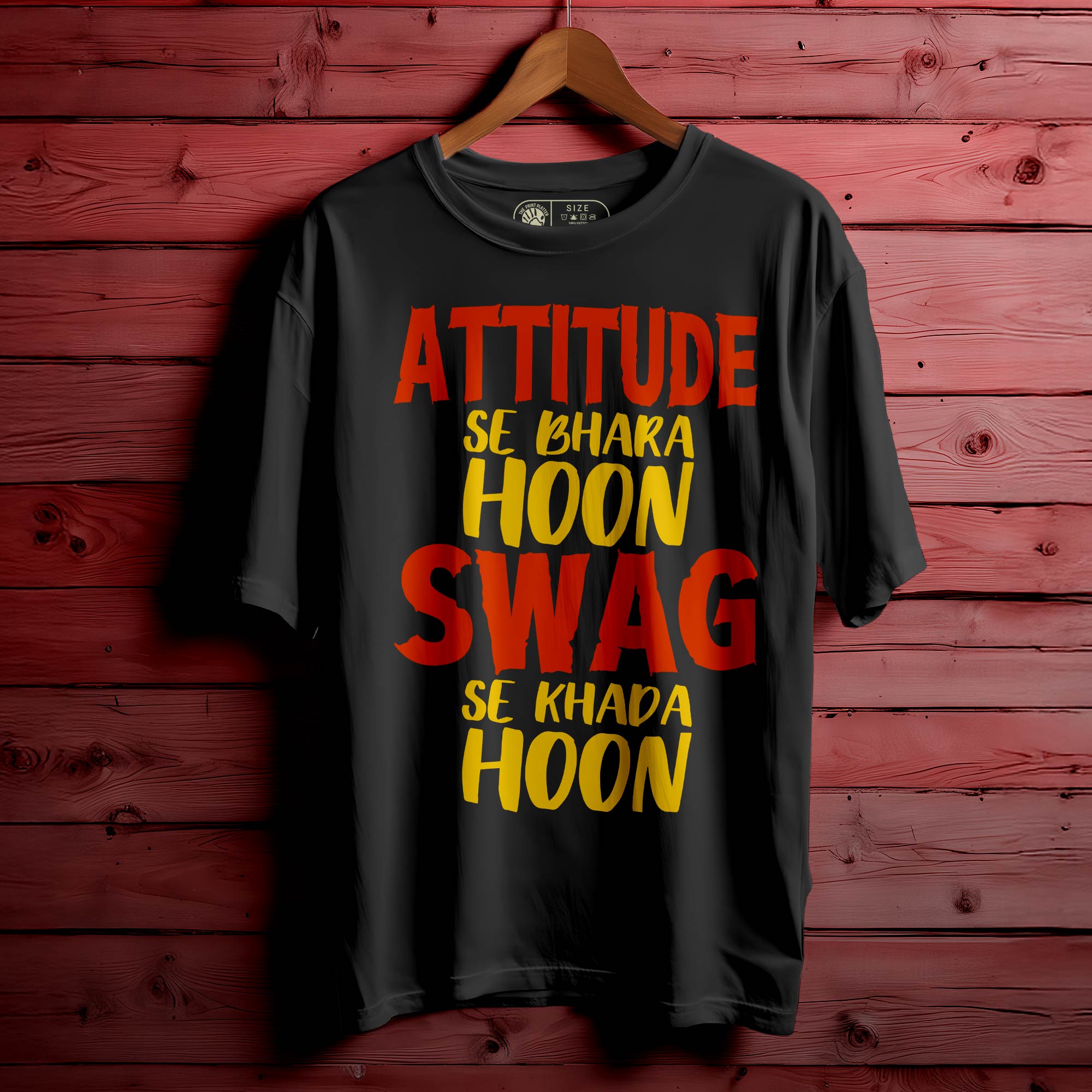 Attitude Se Bhara Oversized Unisex T-Shirt – Wear the Vibe, Own the Room| 318